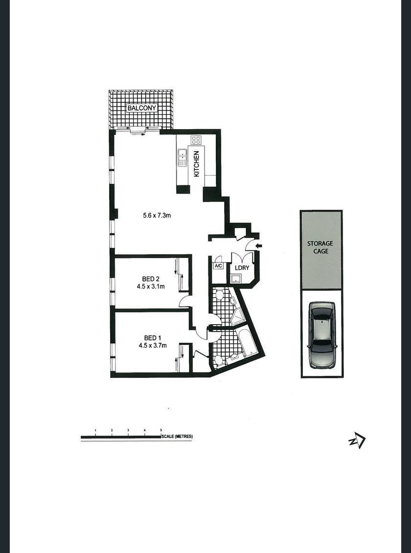 Floorplan of Homely apartment listing, 2302/1 Kings Cross Road, Darlinghurst NSW 2010
