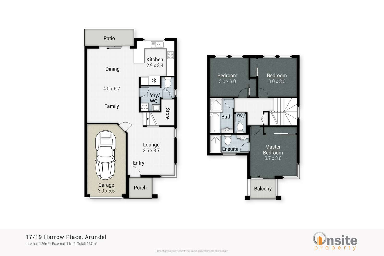 Floorplan of Homely townhouse listing, 17/19 Harrow Place, Arundel QLD 4214