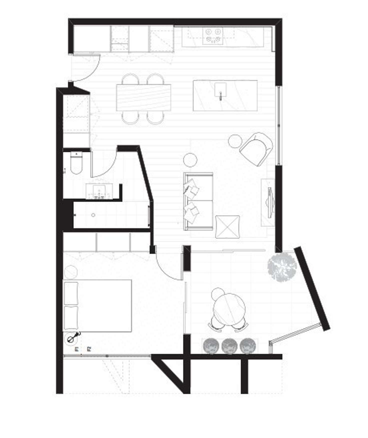 Floorplan of Homely apartment listing, 612/8 Bank Street, West End QLD 4101