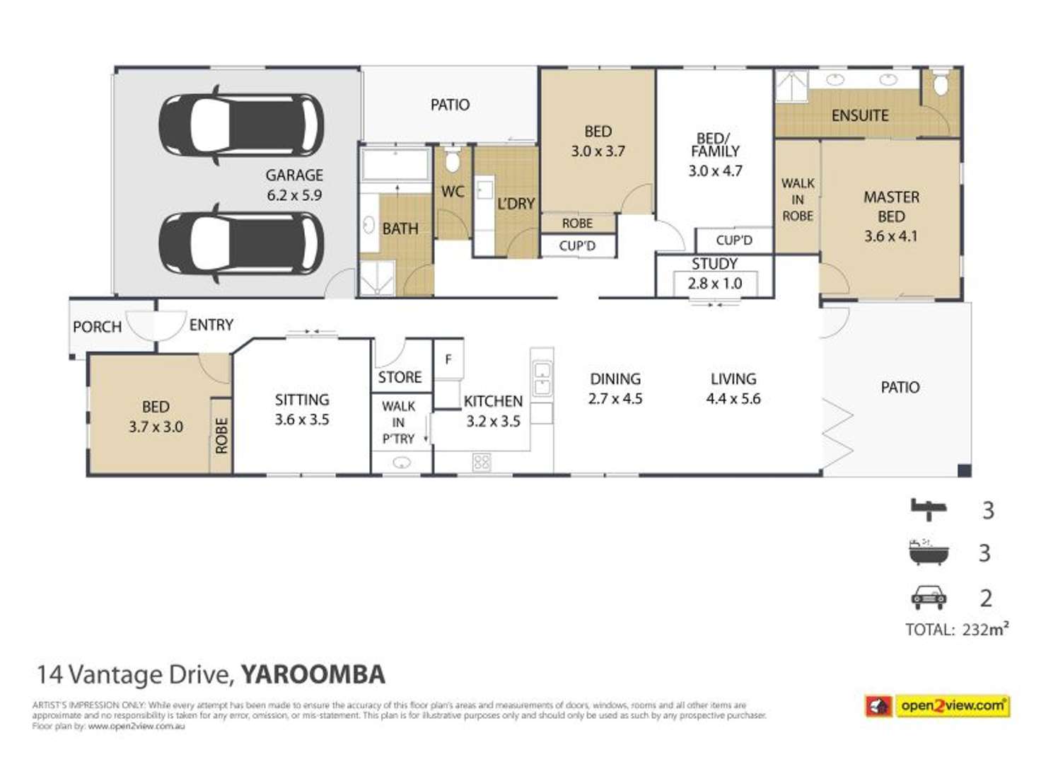 Floorplan of Homely house listing, 14 Vantage Drive, Yaroomba QLD 4573