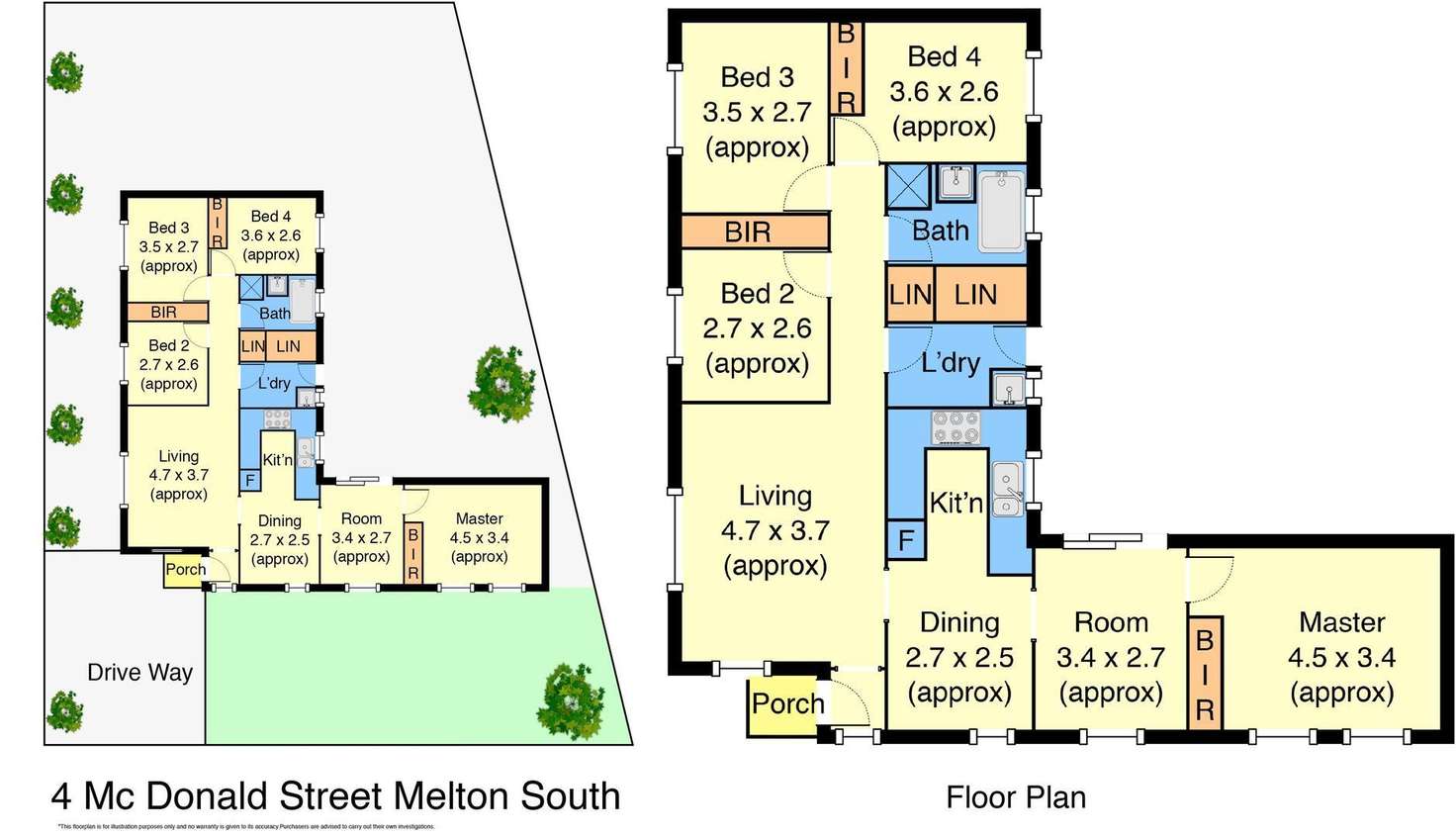 Floorplan of Homely house listing, 4 Mcdonald Street, Melton South VIC 3338