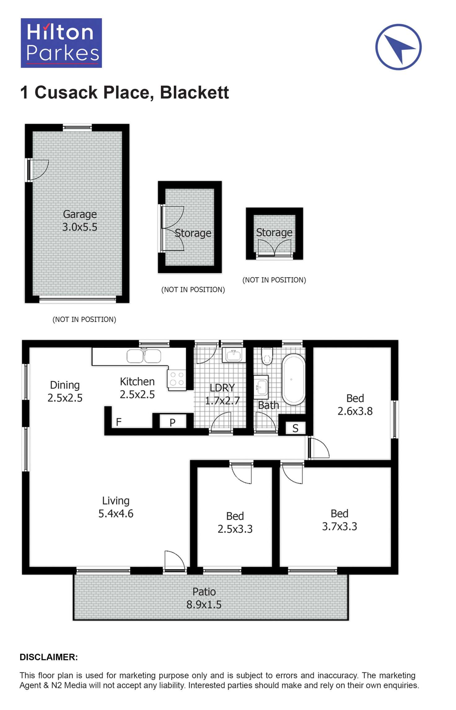 Floorplan of Homely house listing, 1 Cusack Place, Blackett NSW 2770