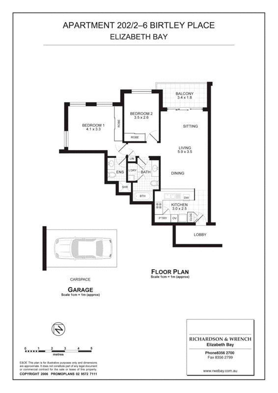 Floorplan of Homely apartment listing, 202/2-6 Birtley Place, Elizabeth Bay NSW 2011