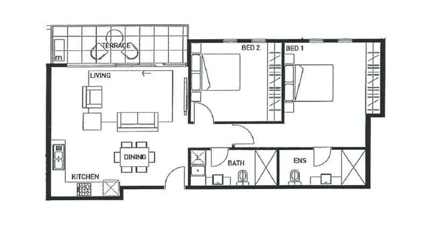 Floorplan of Homely apartment listing, 202/64 Geelong Road, Footscray VIC 3011