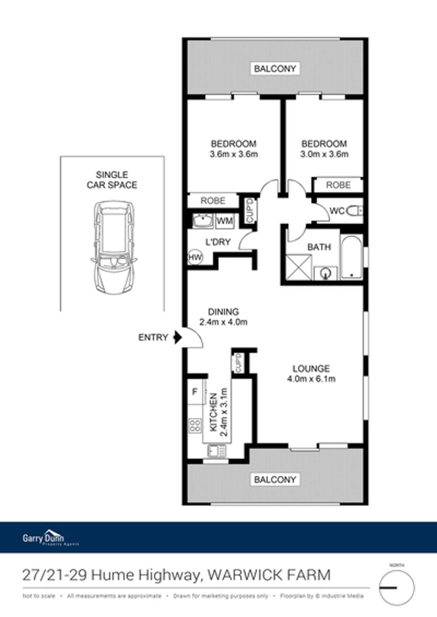 Floorplan of Homely apartment listing, 27/21-29 Hume Highway, Warwick Farm NSW 2170