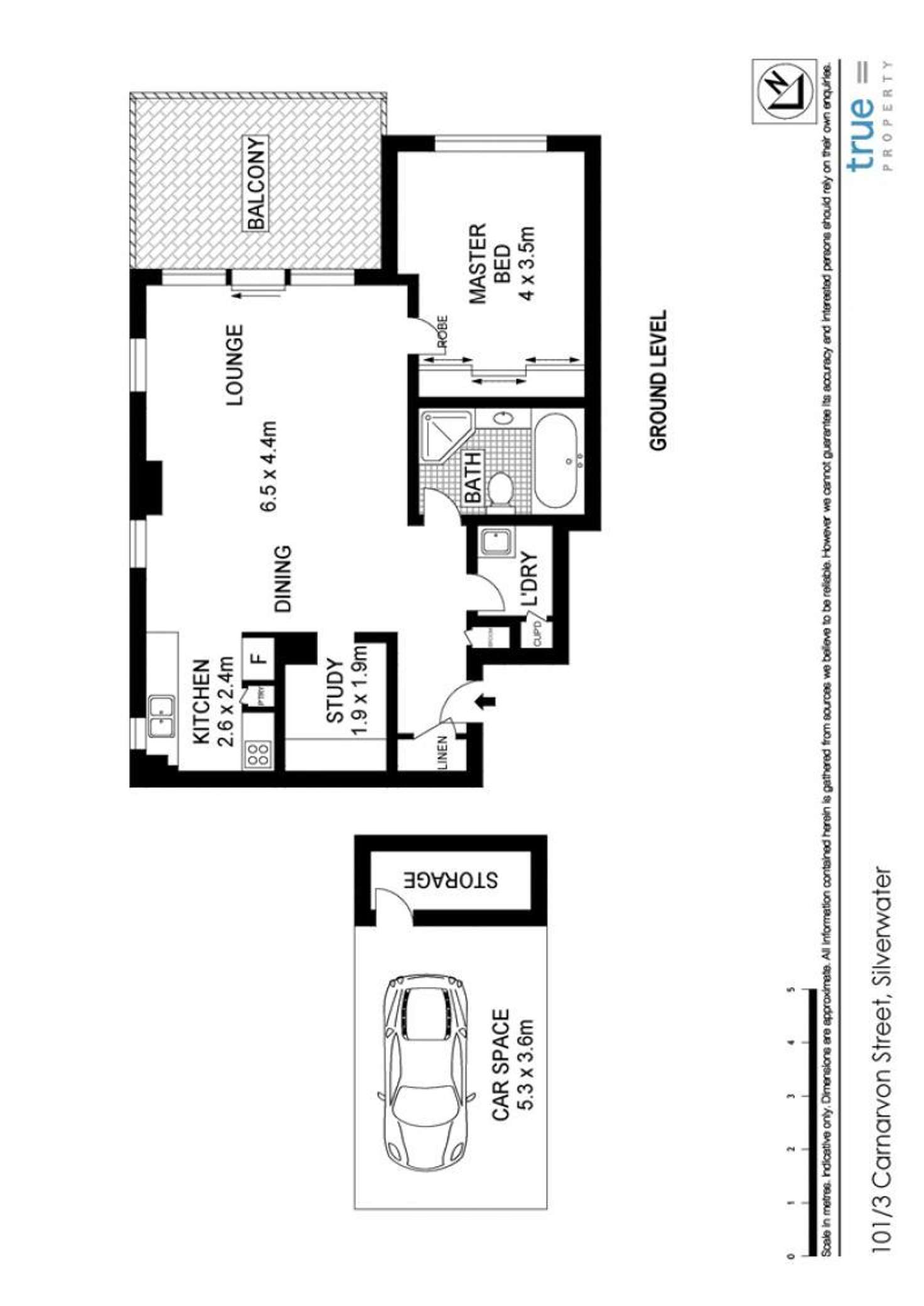 Floorplan of Homely apartment listing, Unit 101/3 Carnarvon Street, Silverwater NSW 2128