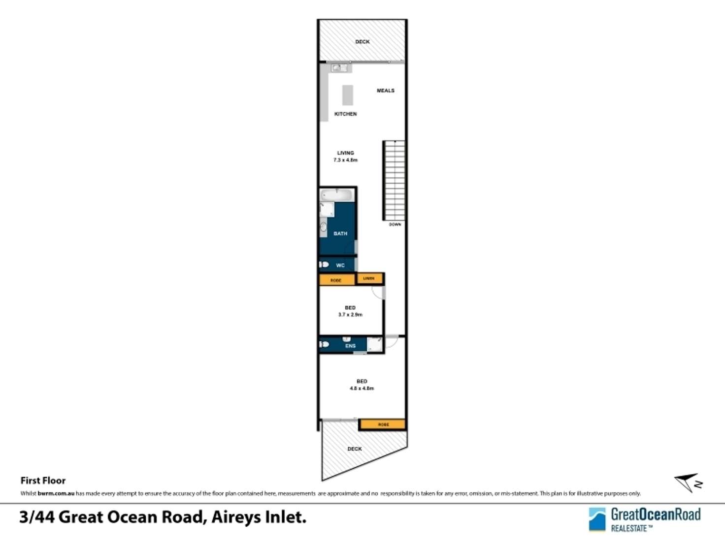 Floorplan of Homely unit listing, 3/44 Great Ocean Road, Aireys Inlet VIC 3231