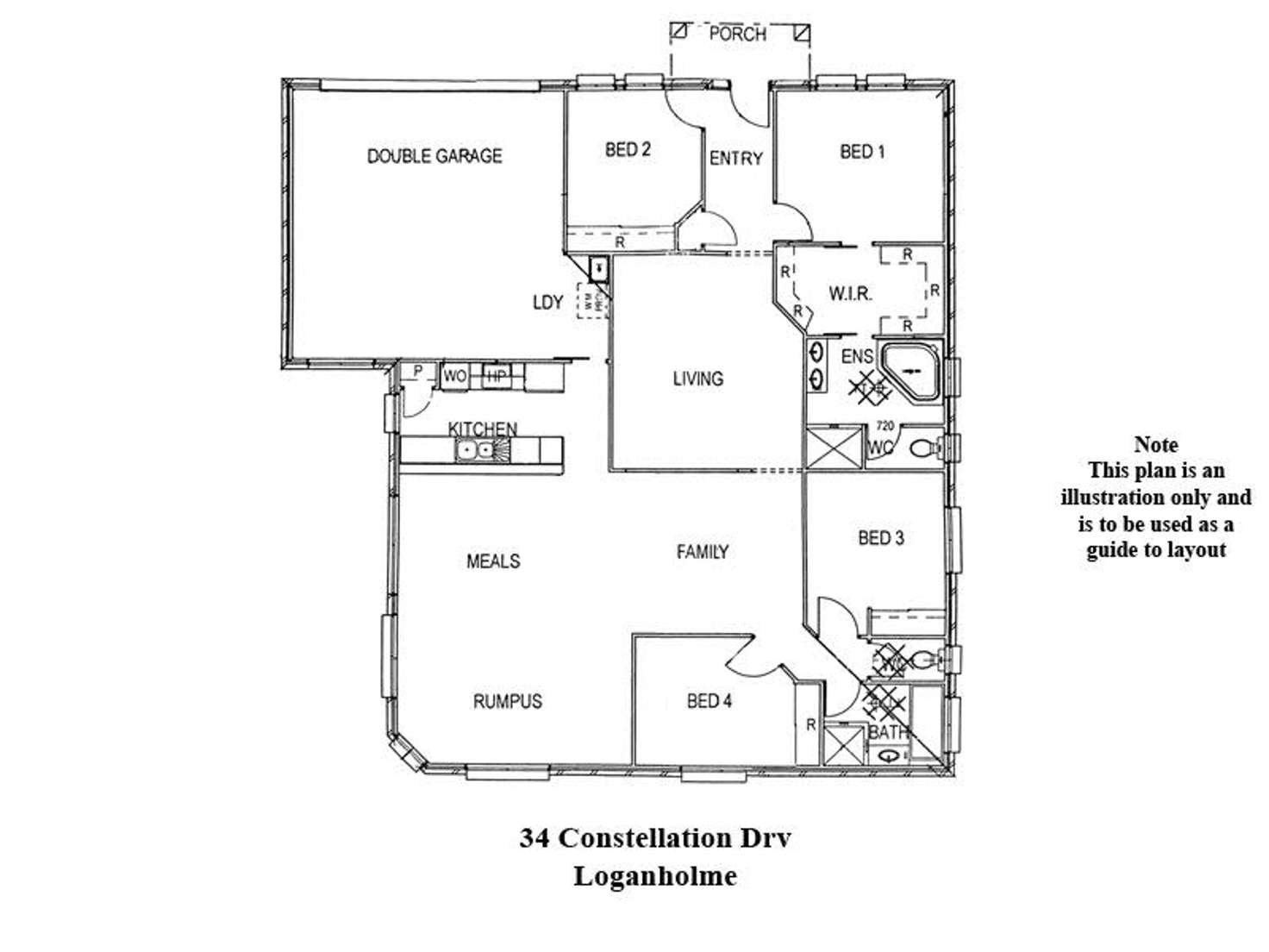 Floorplan of Homely house listing, 34 Constellation dr, Loganholme QLD 4129