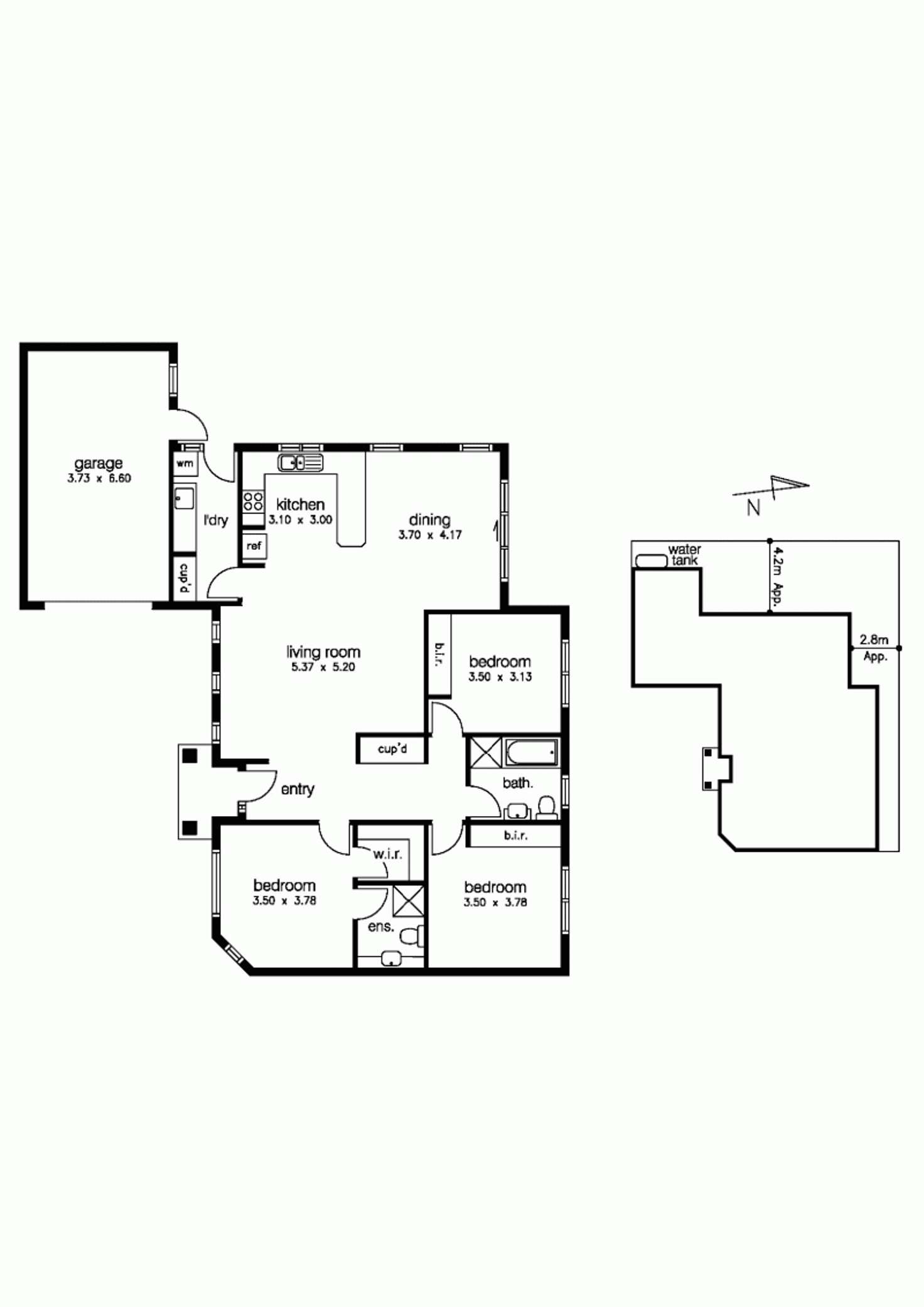 Floorplan of Homely unit listing, 2/1 Conifer Avenue, Brooklyn VIC 3012