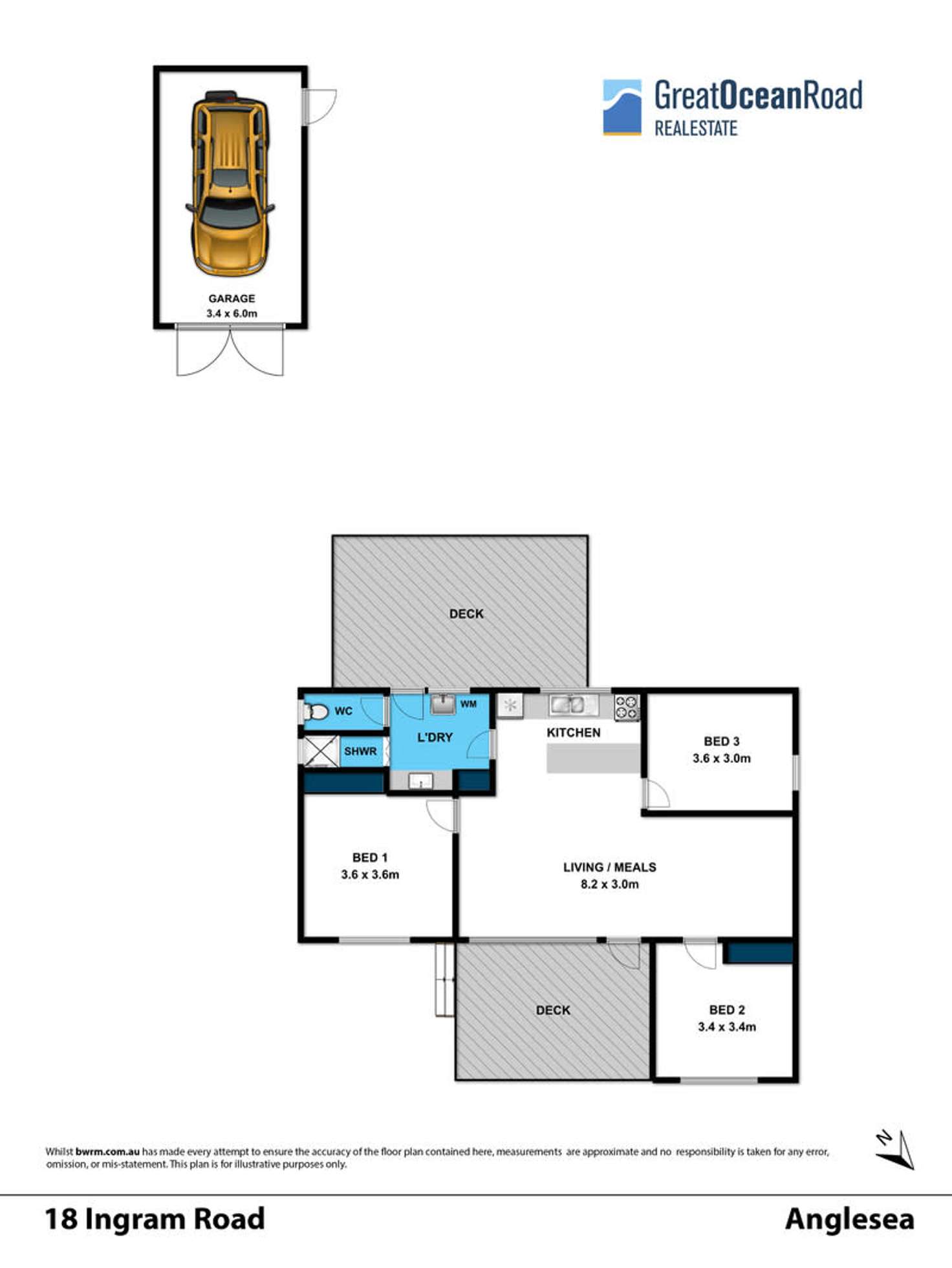 Floorplan of Homely house listing, 18 Ingram Road, Anglesea VIC 3230