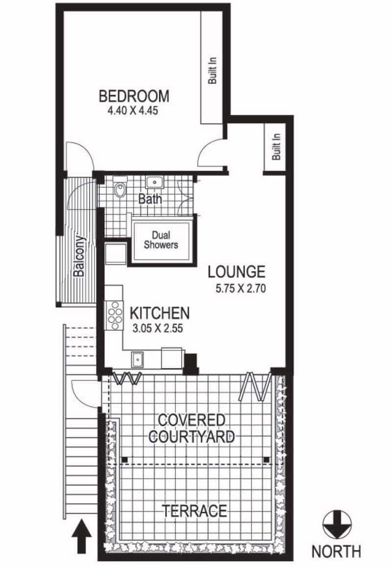 Floorplan of Homely terrace listing, 5/6 Royston Street, Darlinghurst NSW 2010