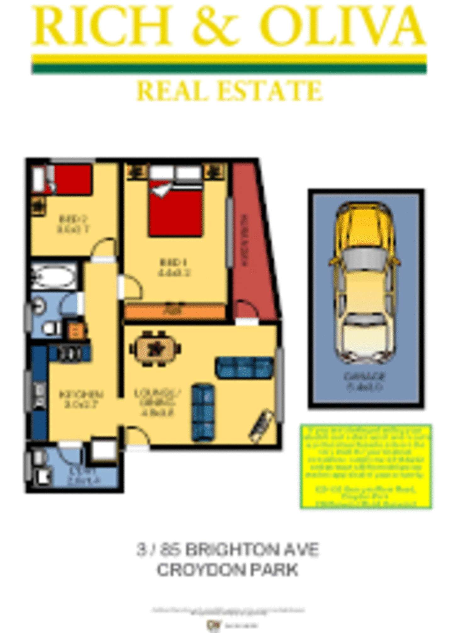 Floorplan of Homely apartment listing, 3/85 Brighton Avenue, Croydon Park NSW 2133