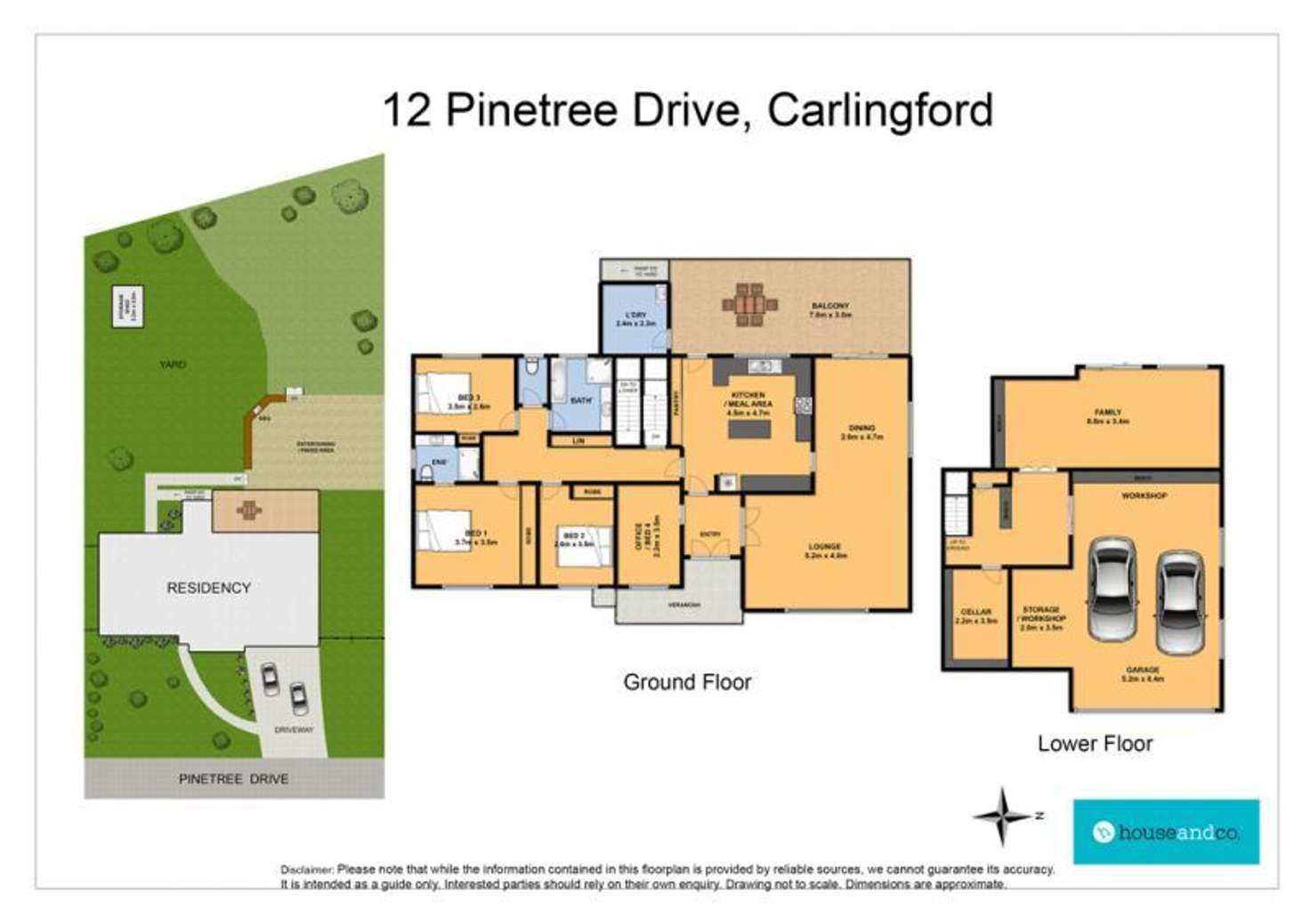 Floorplan of Homely house listing, 12 Pinetree Drive, Carlingford NSW 2118