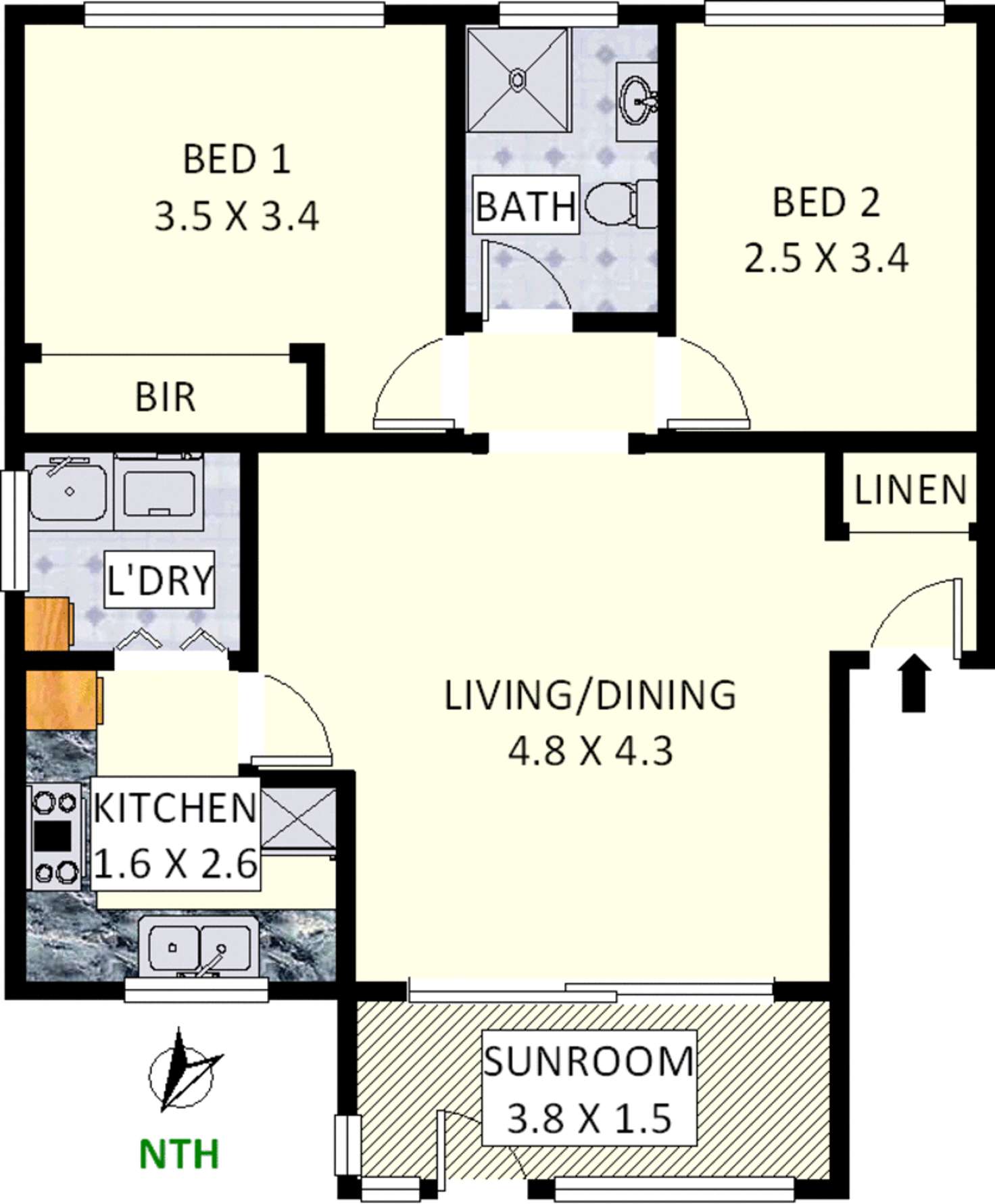 Floorplan of Homely apartment listing, 1/122 Georges River Rd, Croydon Park NSW 2133