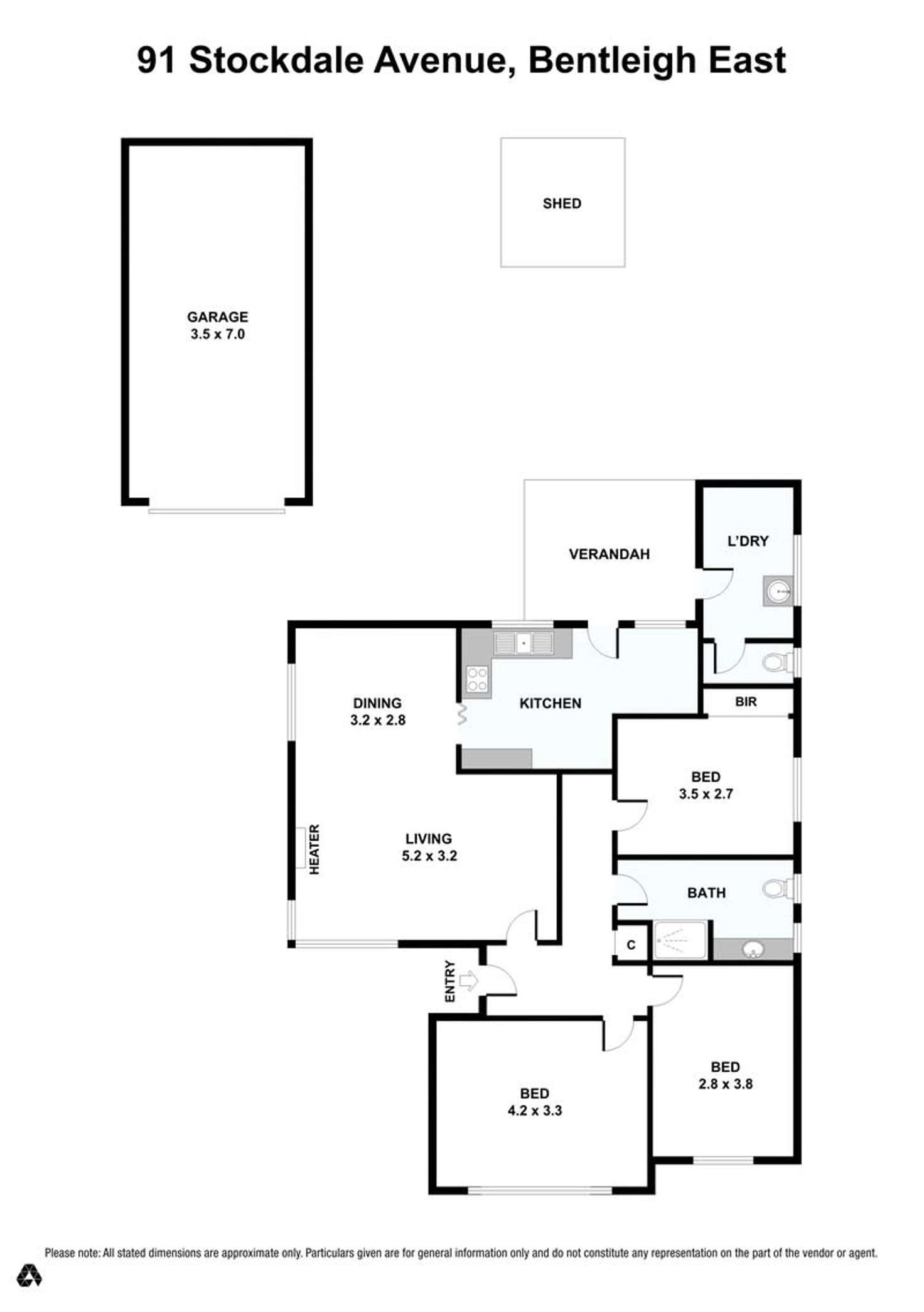 Floorplan of Homely house listing, 91 Stockdale Avenue, Bentleigh East VIC 3165