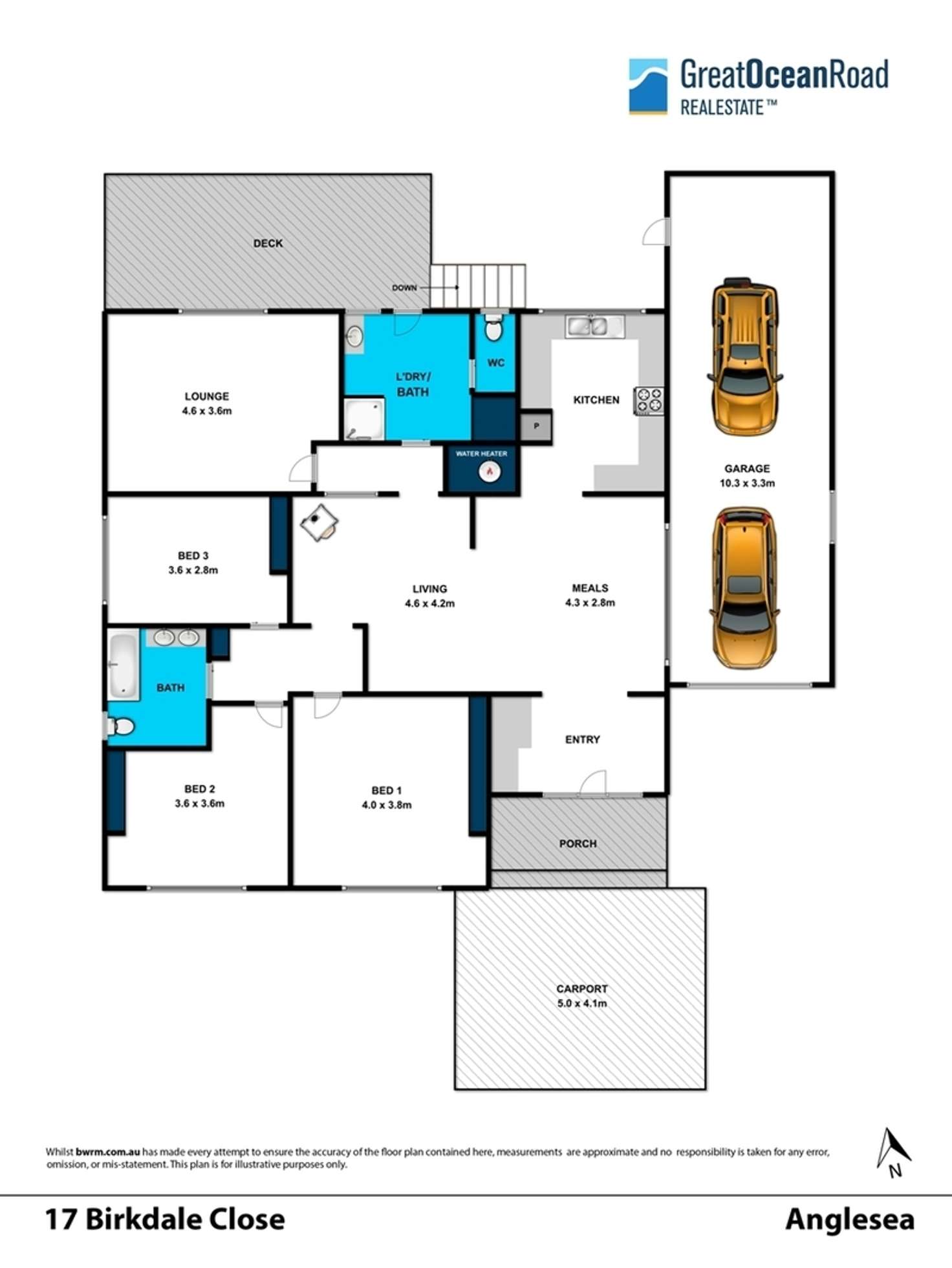 Floorplan of Homely house listing, 17 Birkdale Close, Anglesea VIC 3230