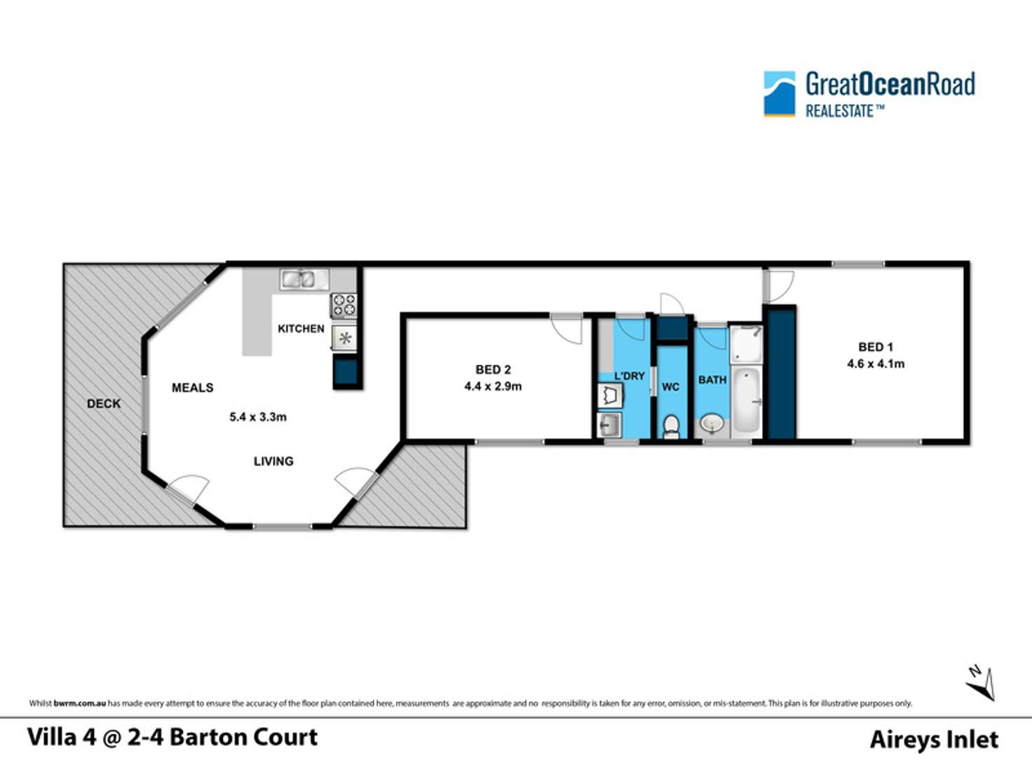 Floorplan of Homely unit listing, 4/2-4 Barton Court, Aireys Inlet VIC 3231