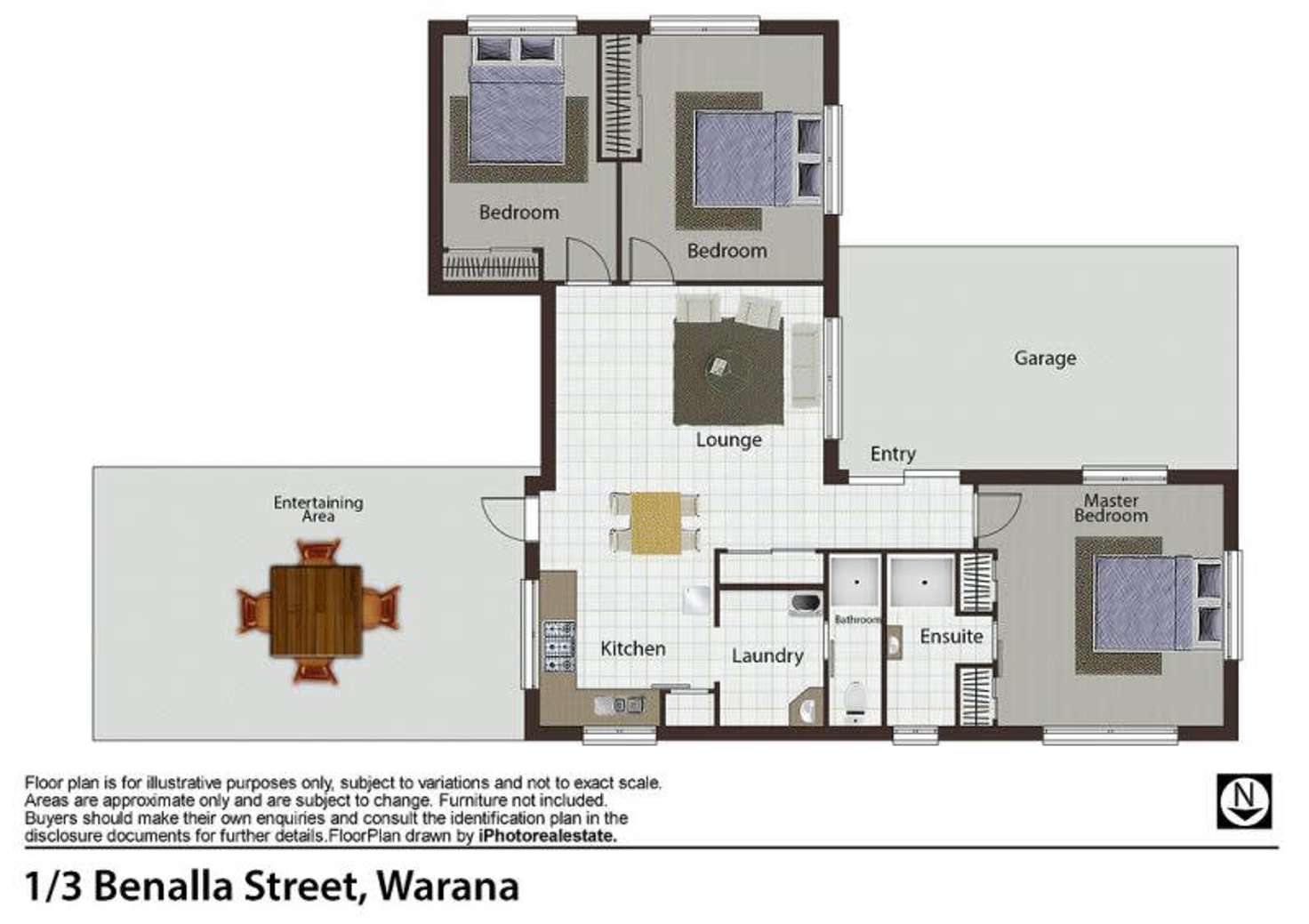 Floorplan of Homely house listing, 1/3 Benalla, Warana QLD 4575