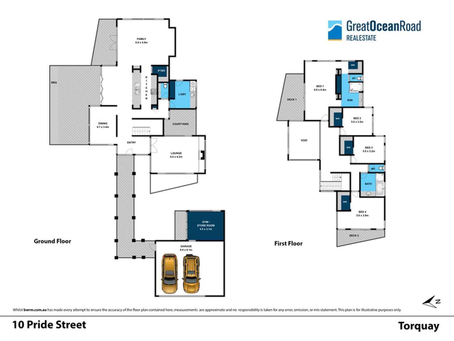 Floorplan of Homely house listing, 10 Pride Street, Torquay VIC 3228
