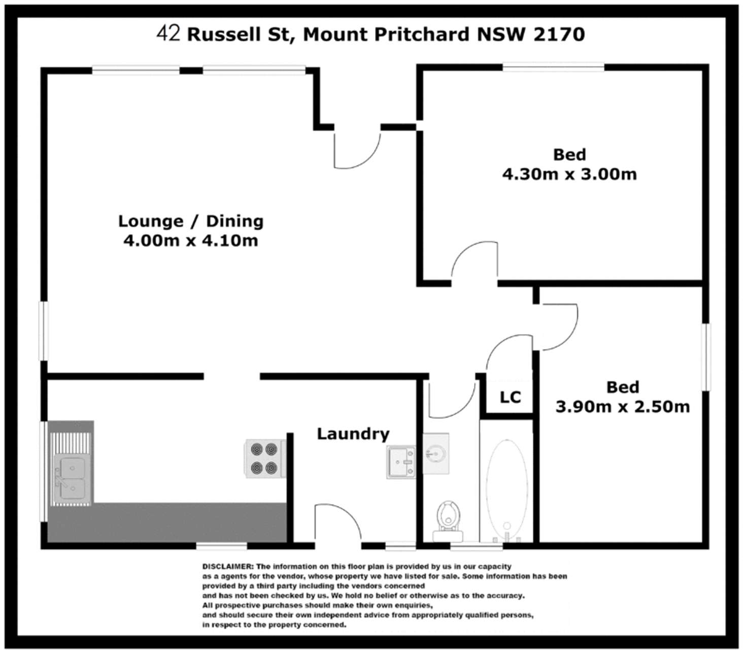 Floorplan of Homely house listing, 42 Russell Street, Mount Pritchard NSW 2170