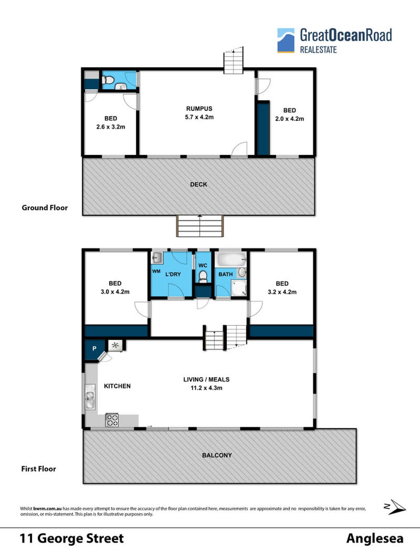 Floorplan of Homely house listing, 11 George Street, Anglesea VIC 3230