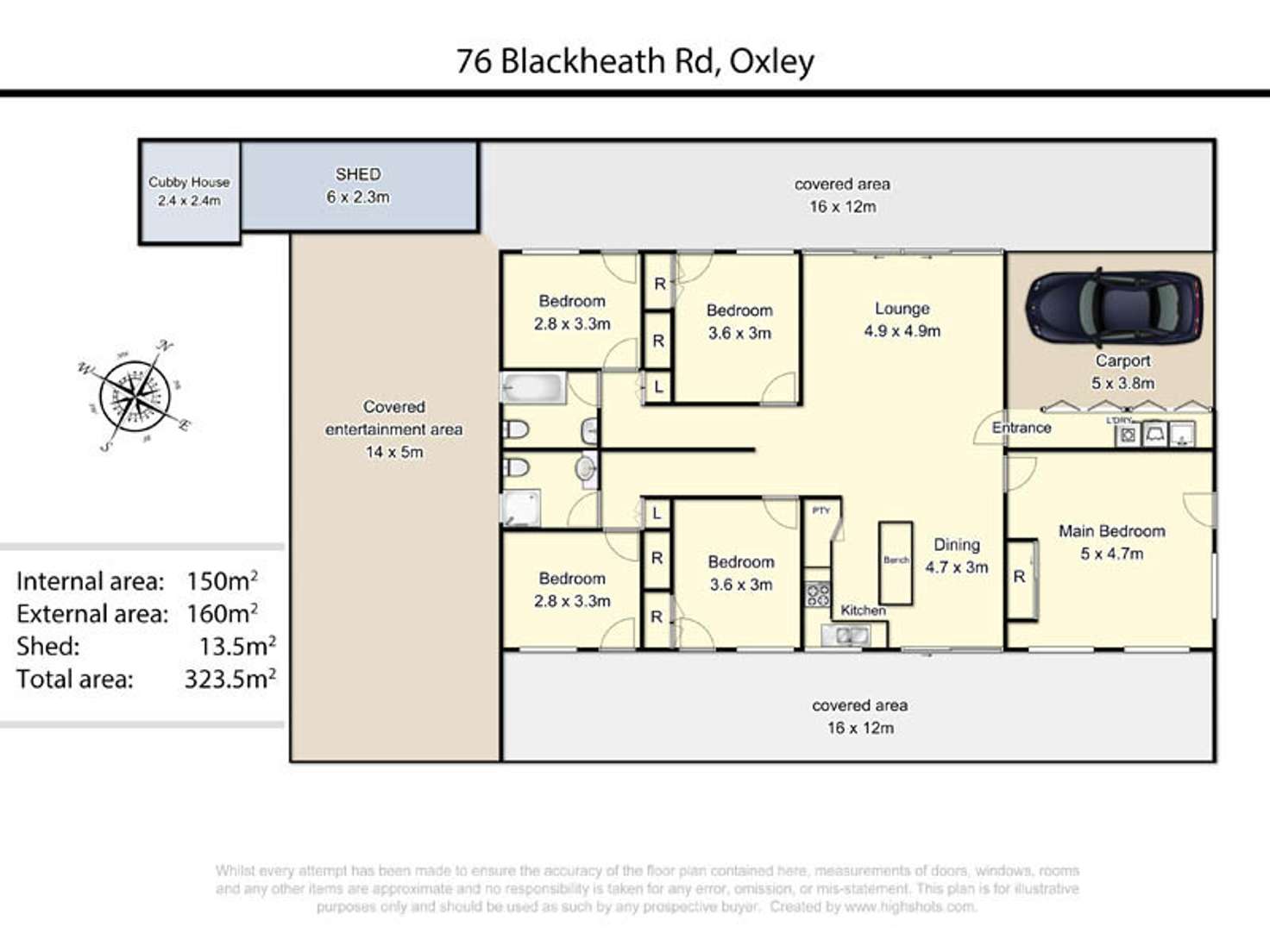 Floorplan of Homely house listing, 76 Blackheath Road, Oxley QLD 4075