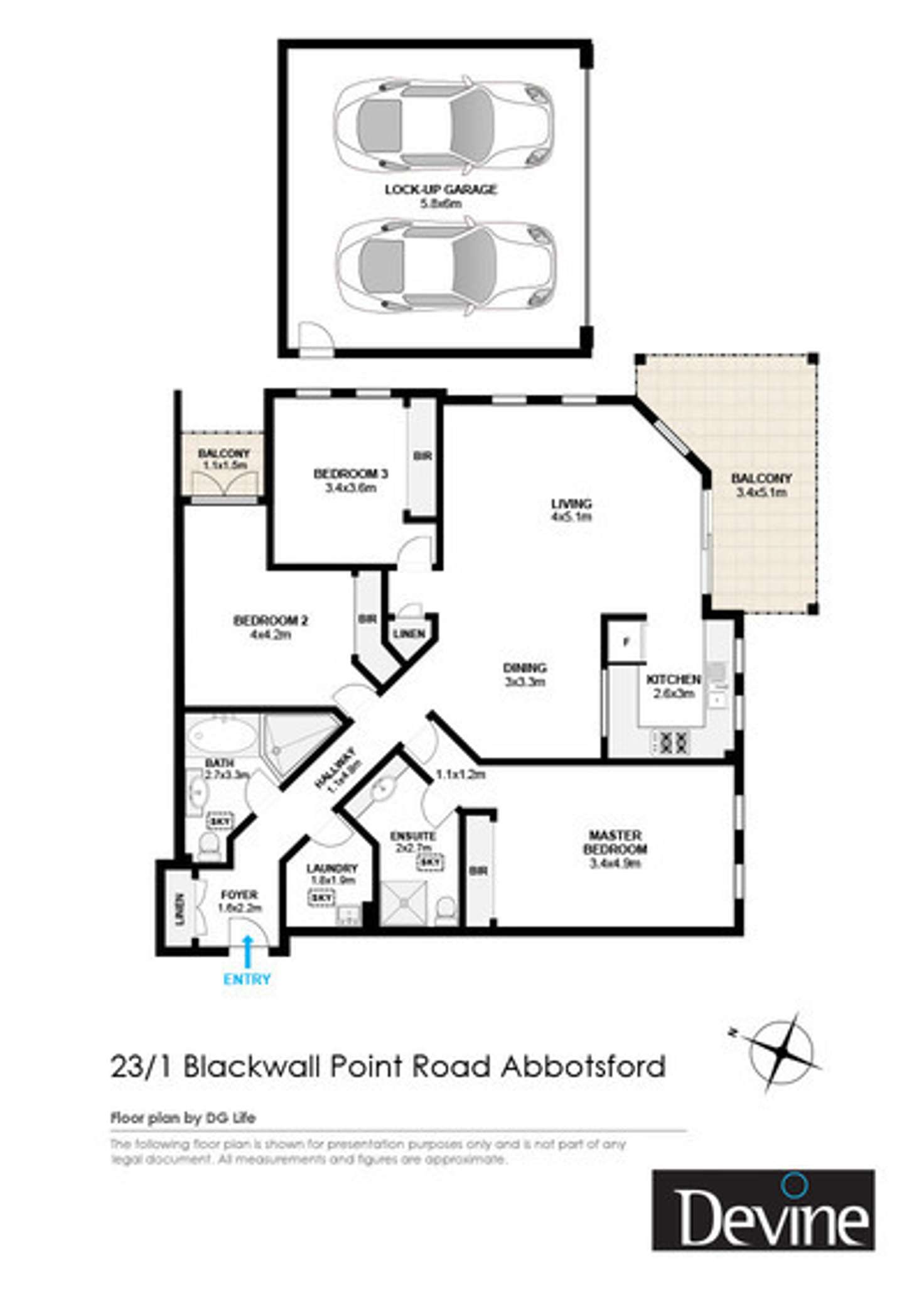 Floorplan of Homely apartment listing, 23/1 Blackwall Point Road, Abbotsford NSW 2046