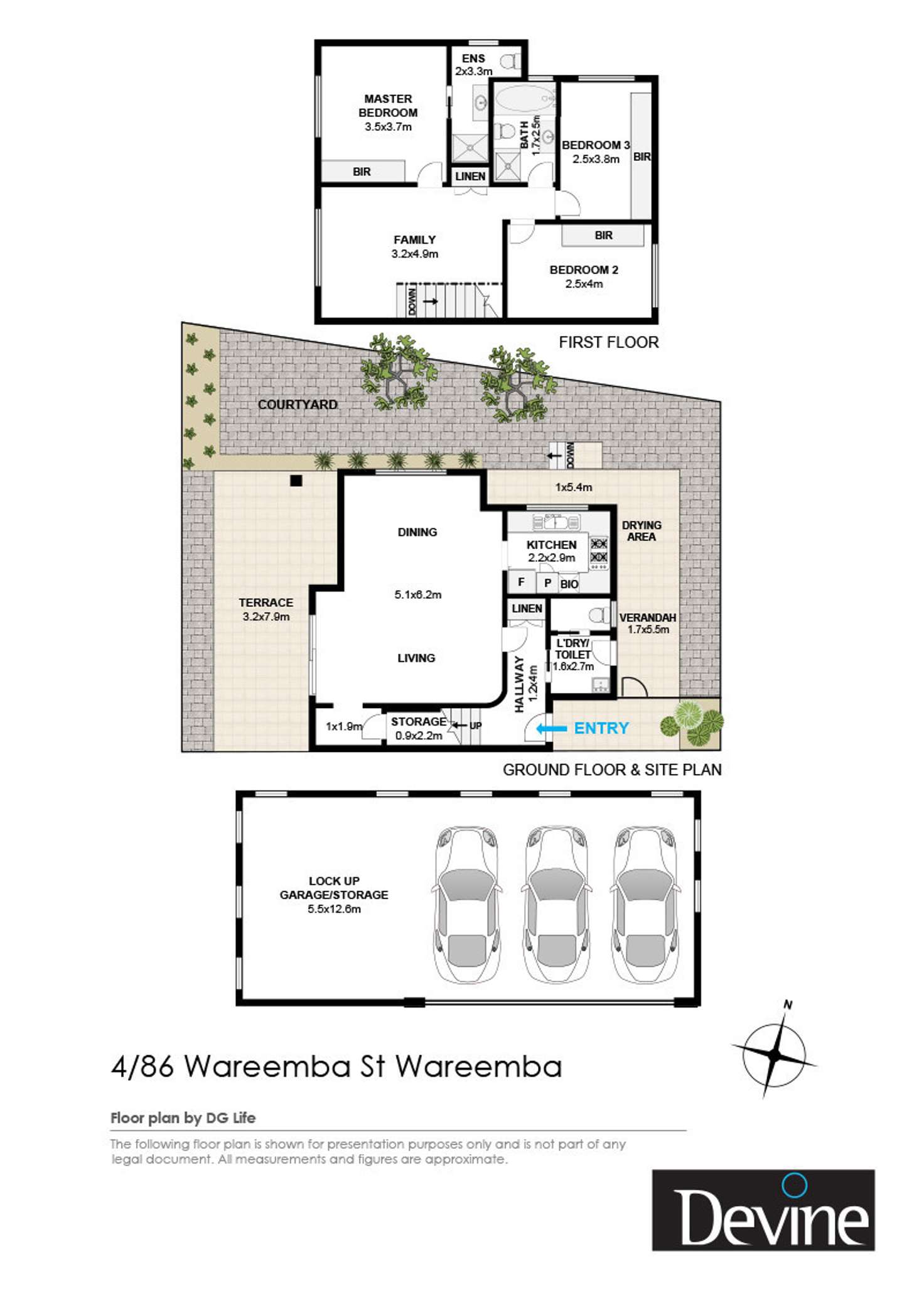 Floorplan of Homely townhouse listing, 4/86 Wareemba Street, Wareemba NSW 2046