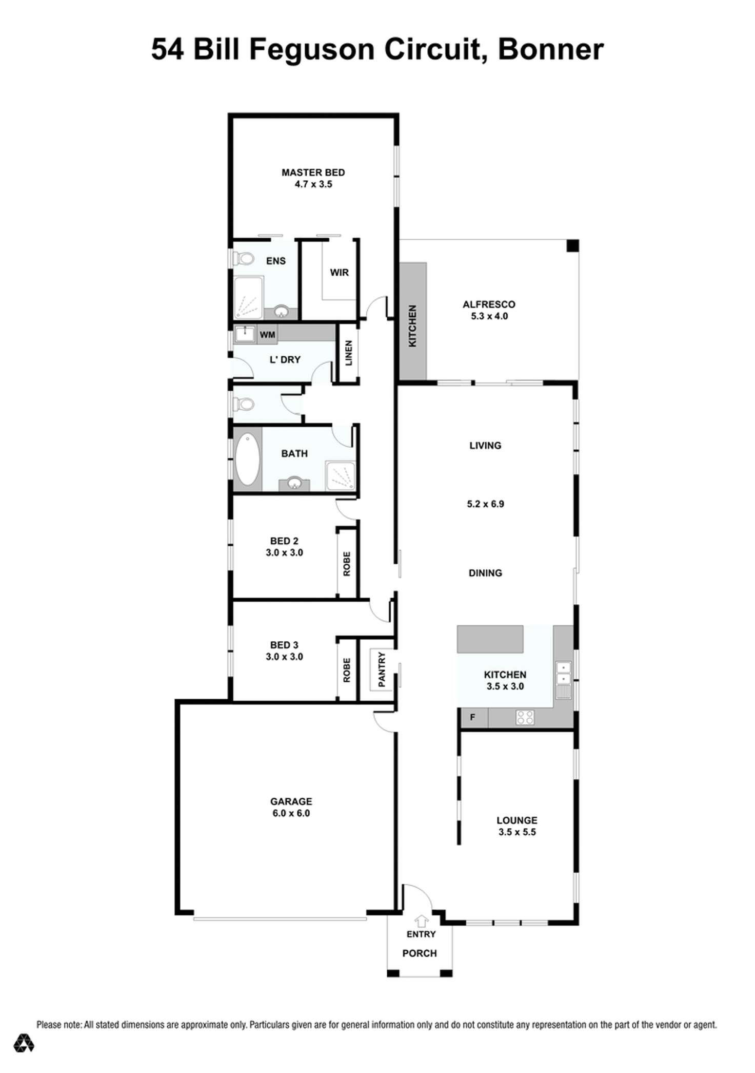 Floorplan of Homely house listing, 54 Bill Ferguson Circuit, Bonner ACT 2914