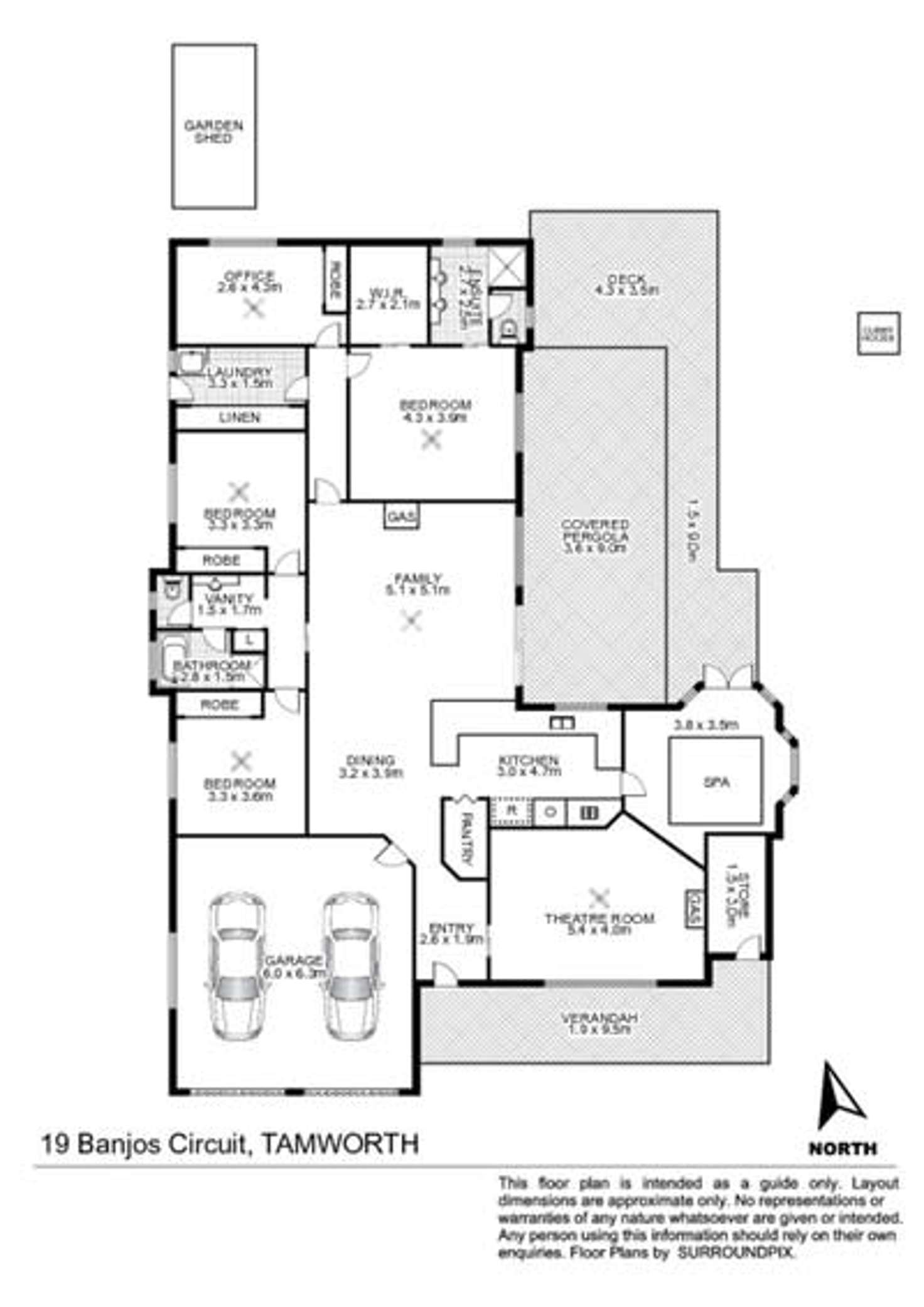 Floorplan of Homely house listing, 19 Banjos Circuit, Hillvue NSW 2340