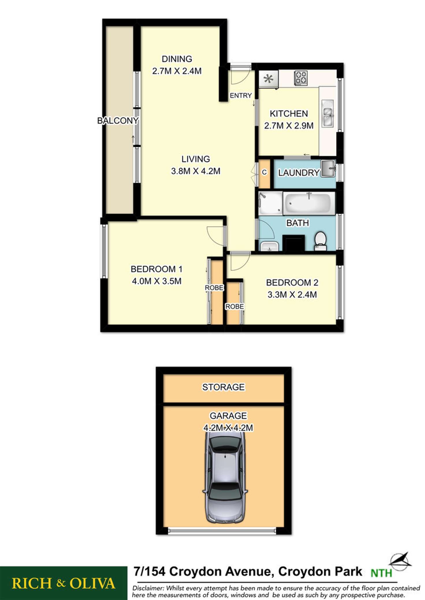 Floorplan of Homely apartment listing, 7/154 Croydon Avenue, Croydon Park NSW 2133