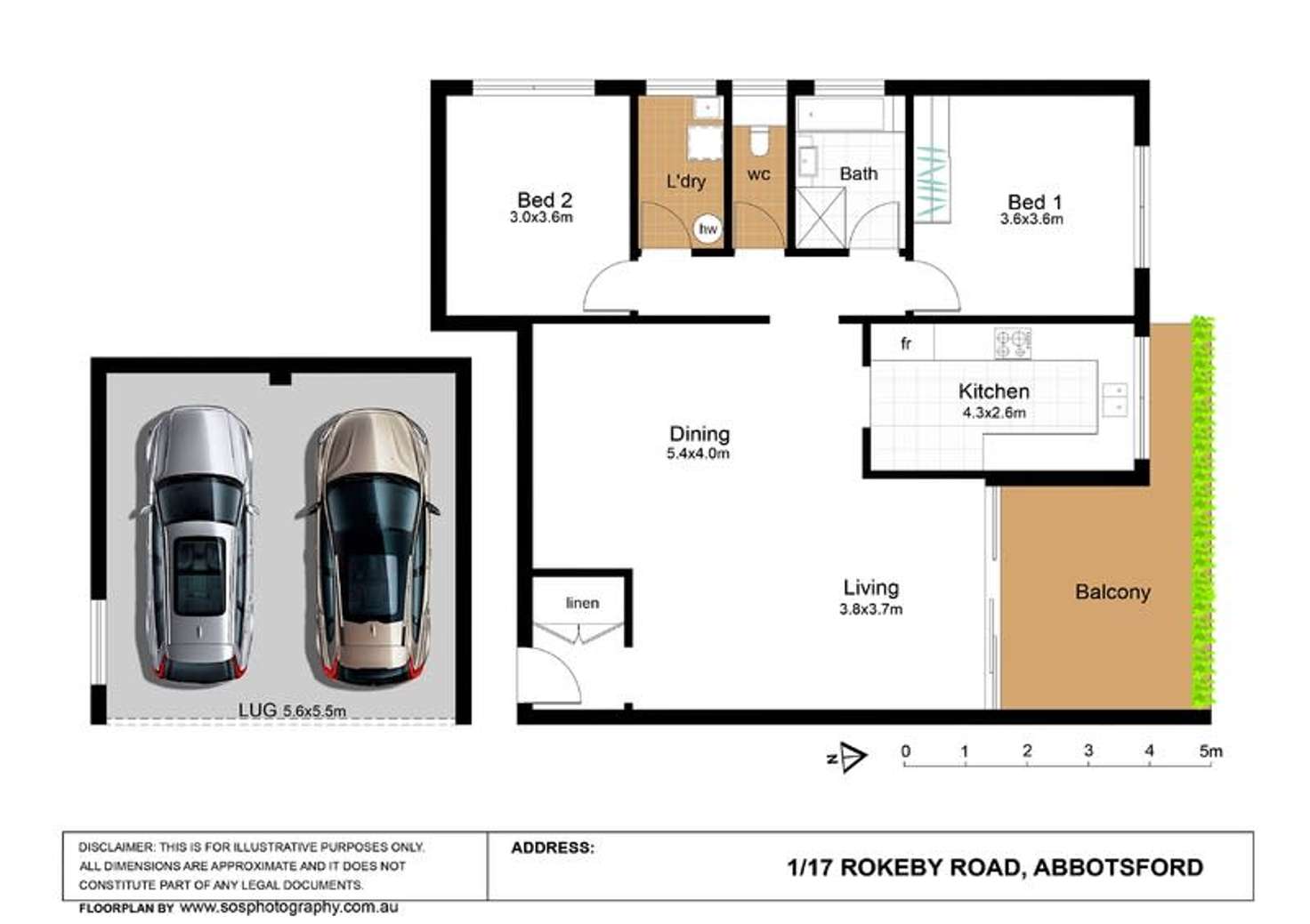 Floorplan of Homely apartment listing, 1/17 Rokeby Road, Abbotsford NSW 2046