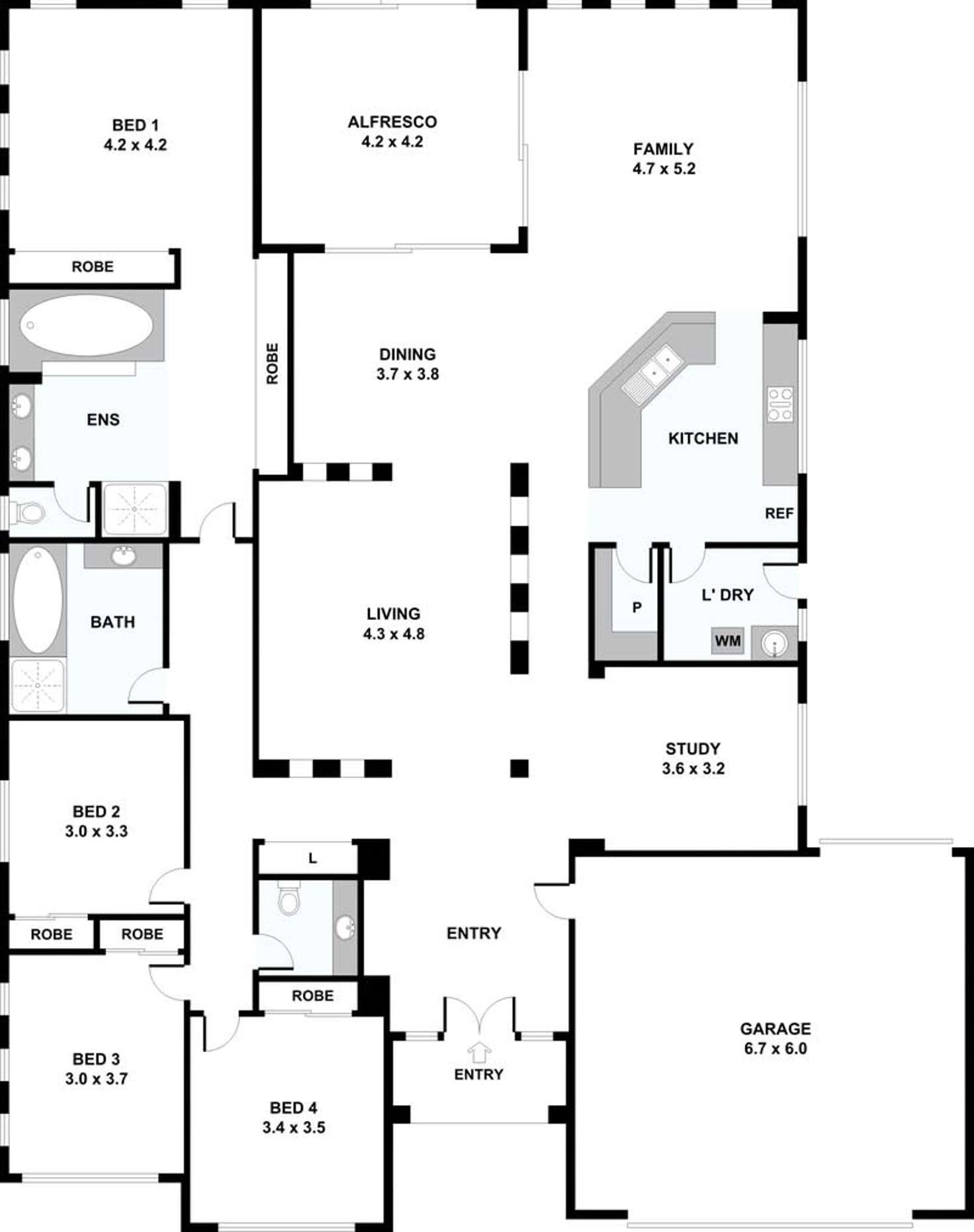 Floorplan of Homely house listing, 8 Heytesbury Crescent, Craigieburn VIC 3064