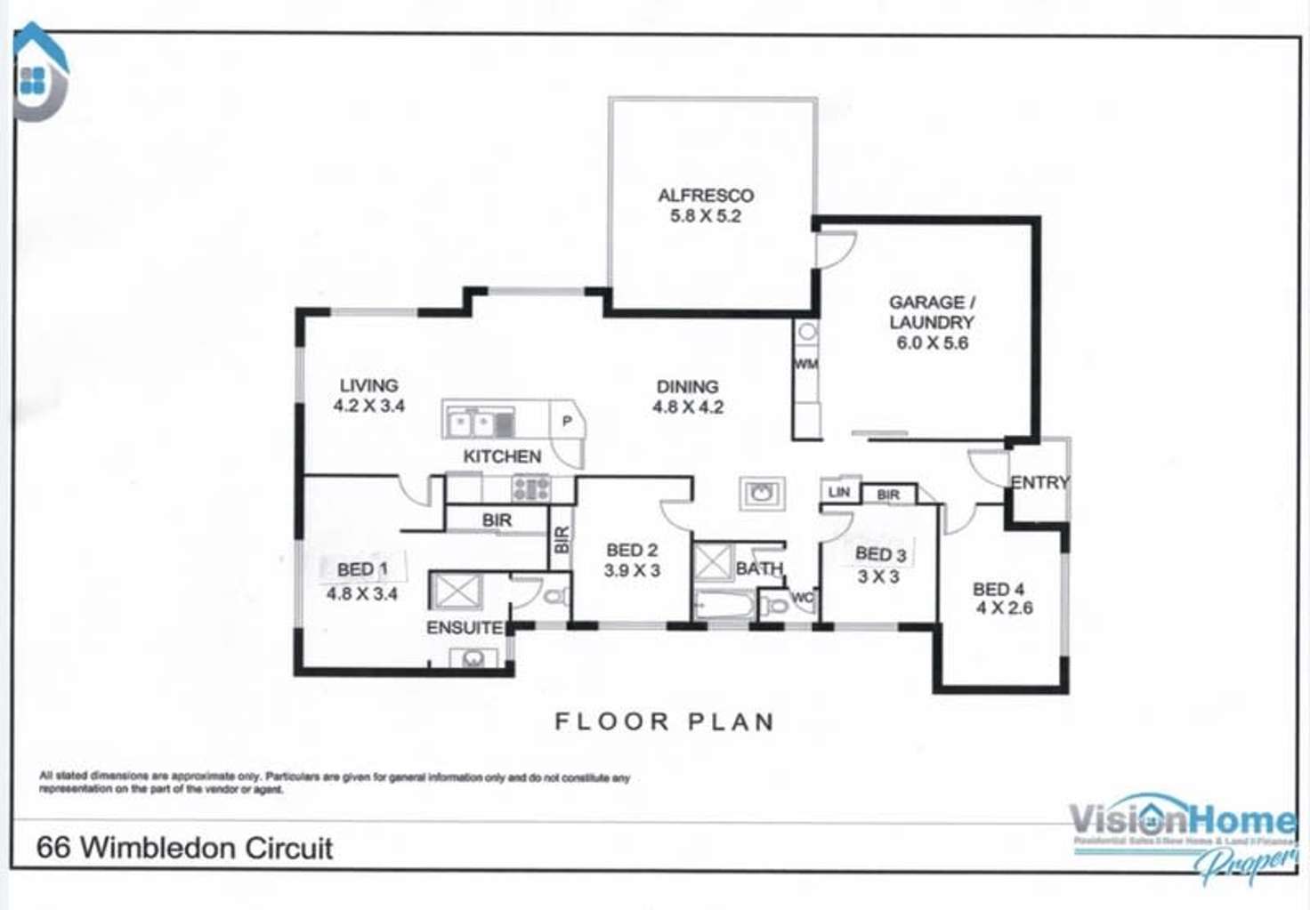 Floorplan of Homely house listing, 66 Wimbledon Circuit, Carseldine QLD 4034