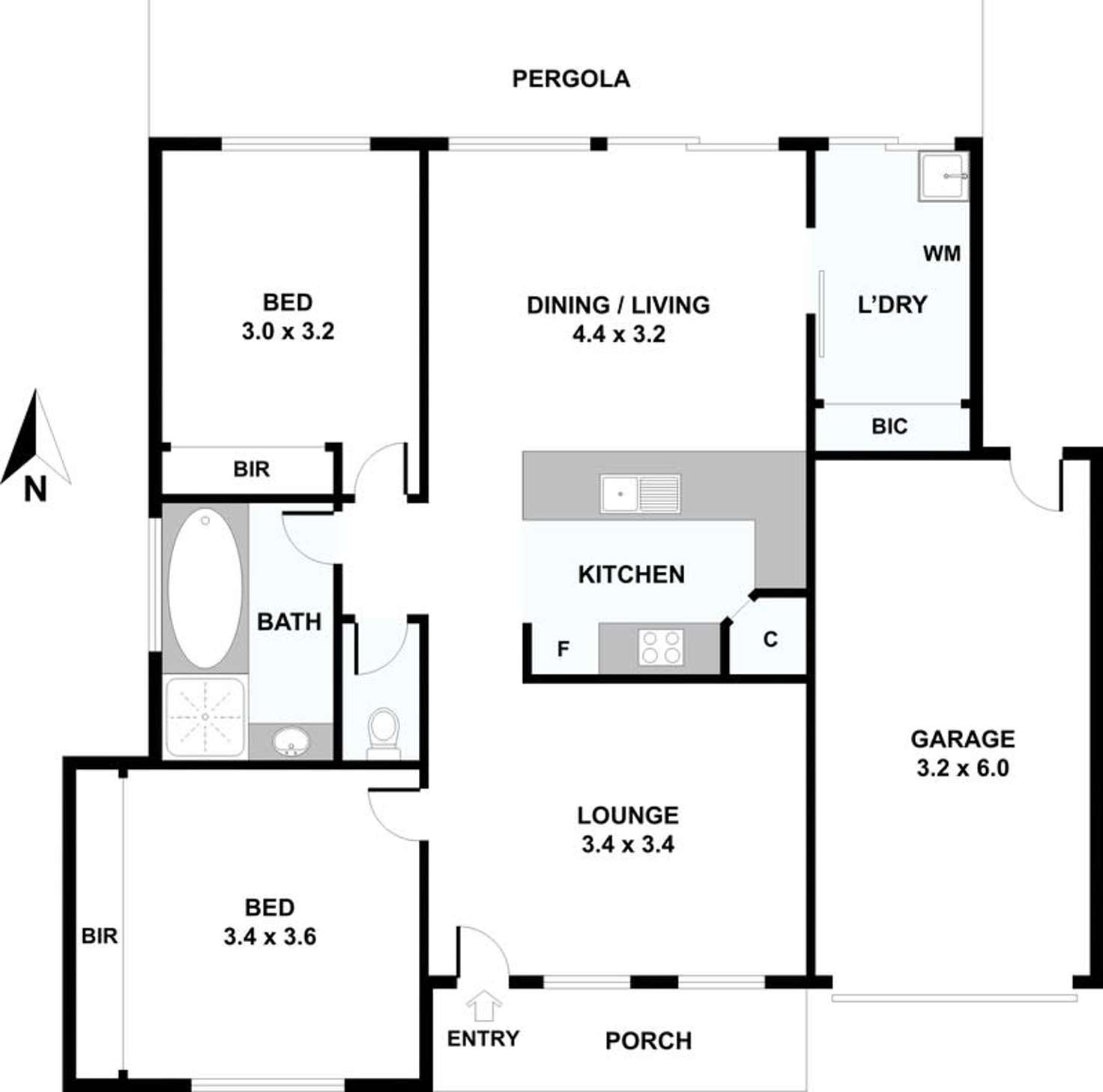 Floorplan of Homely unit listing, 2/30 Newham Way, Altona Meadows VIC 3028