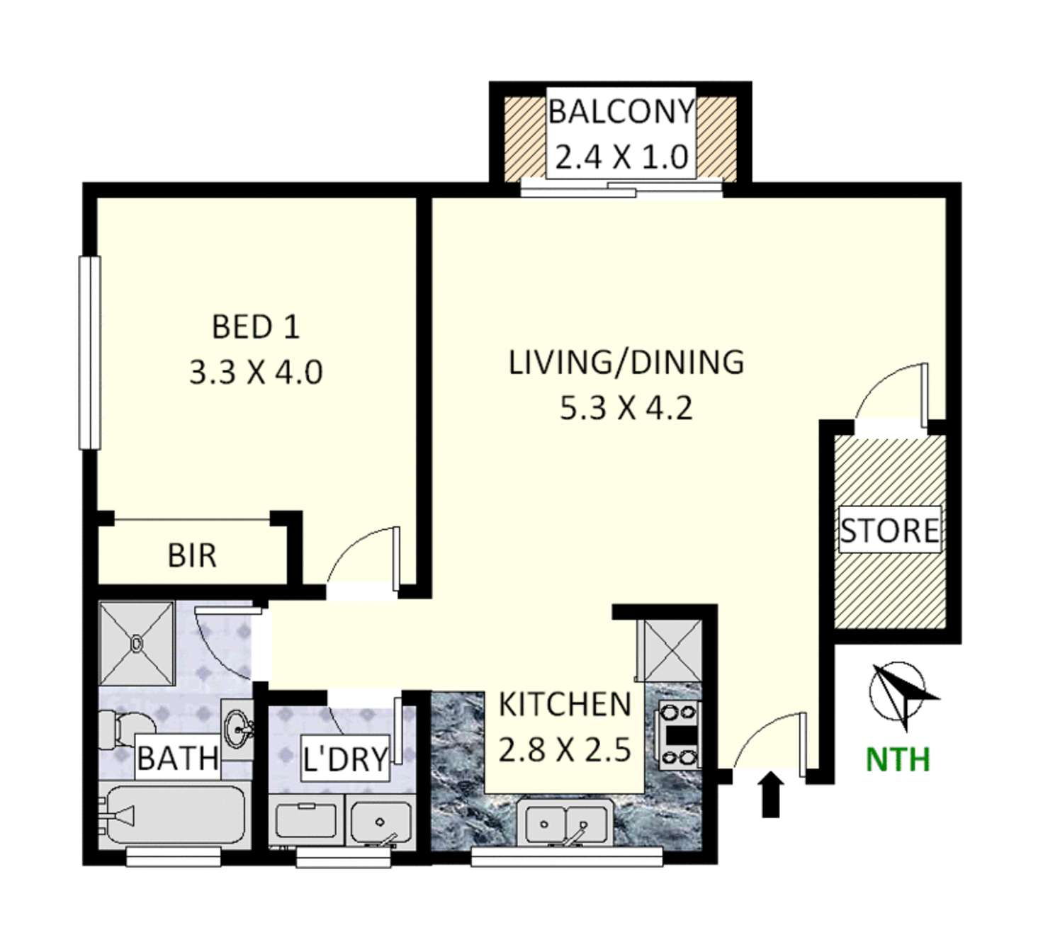 Floorplan of Homely unit listing, 3/1 Edward Street, Ryde NSW 2112