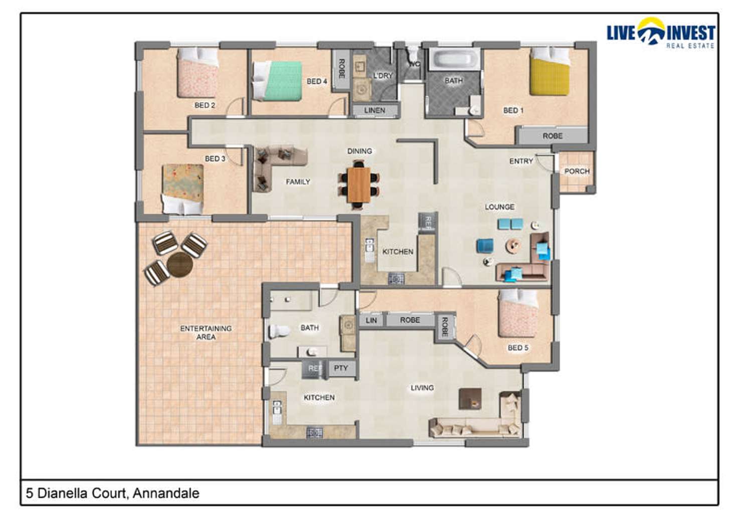 Floorplan of Homely house listing, 5 Dianella Court, Annandale QLD 4814
