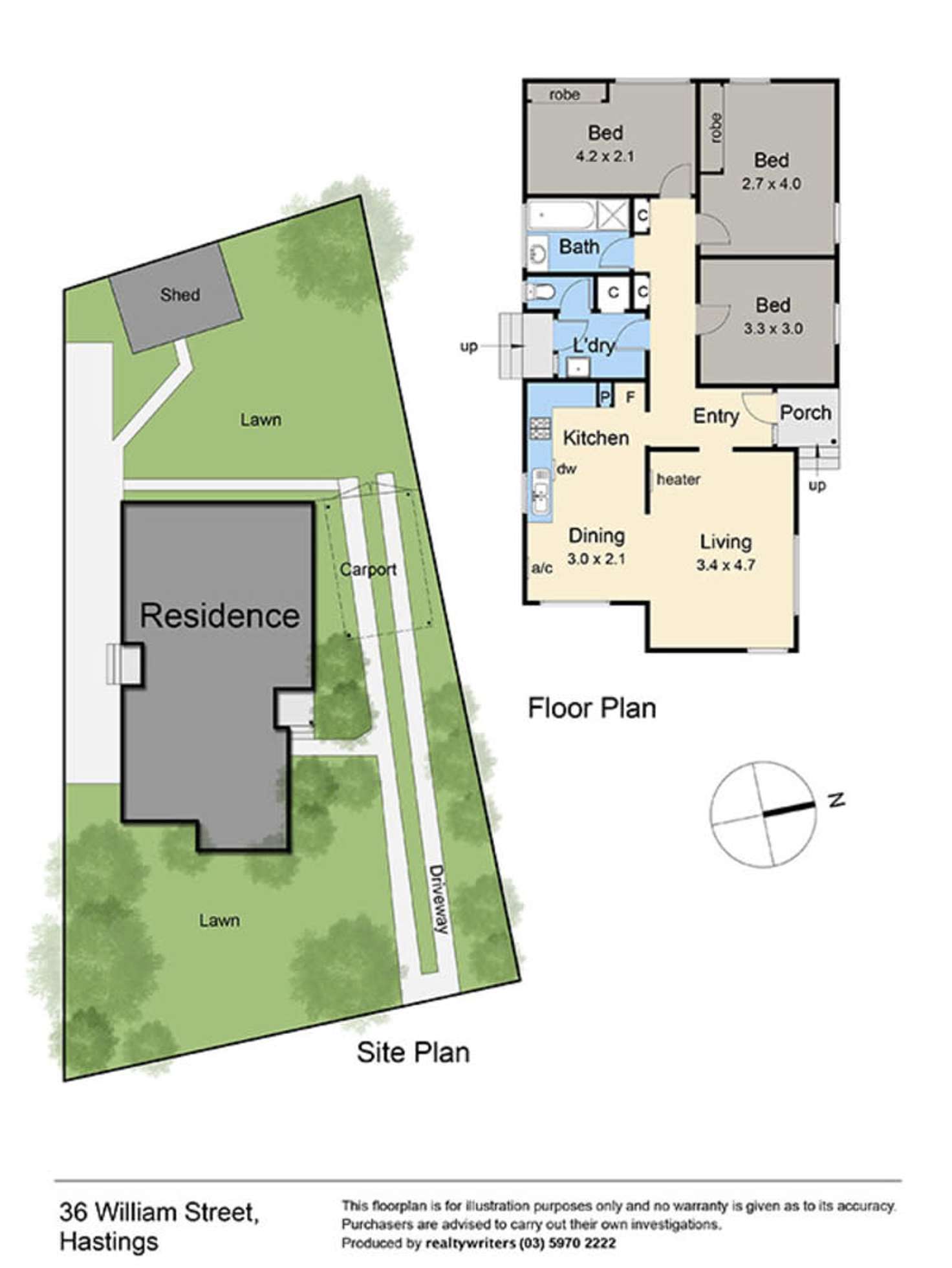 Floorplan of Homely house listing, 36 William Street, Hastings VIC 3915