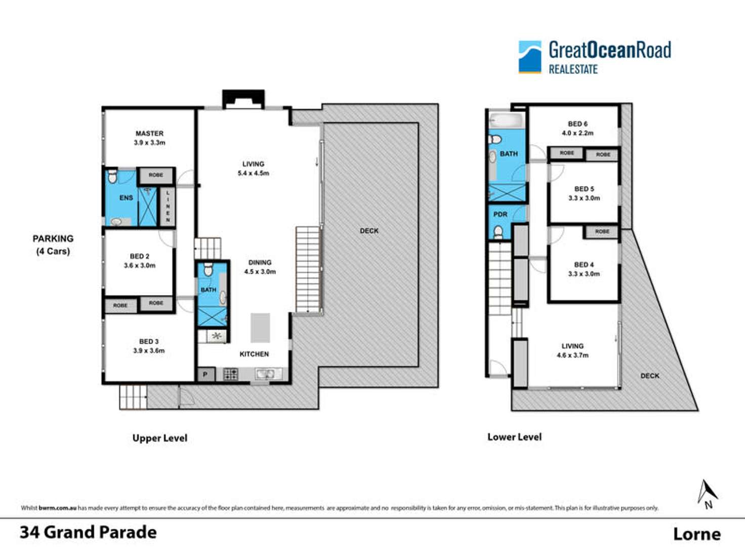 Floorplan of Homely house listing, 34 Grand Parade, Lorne VIC 3232