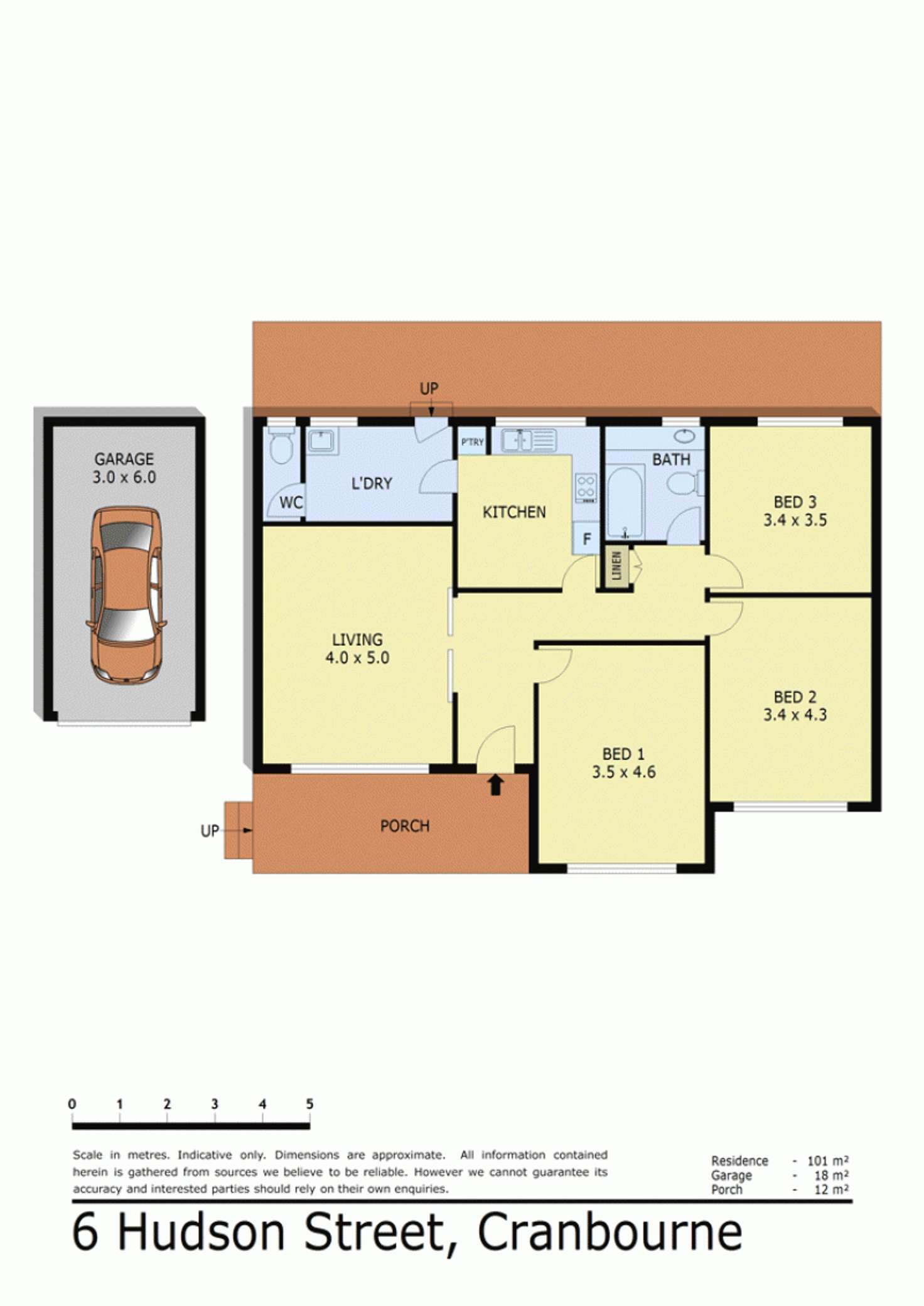 Floorplan of Homely house listing, 6 HUDSON STREET, Cranbourne VIC 3977