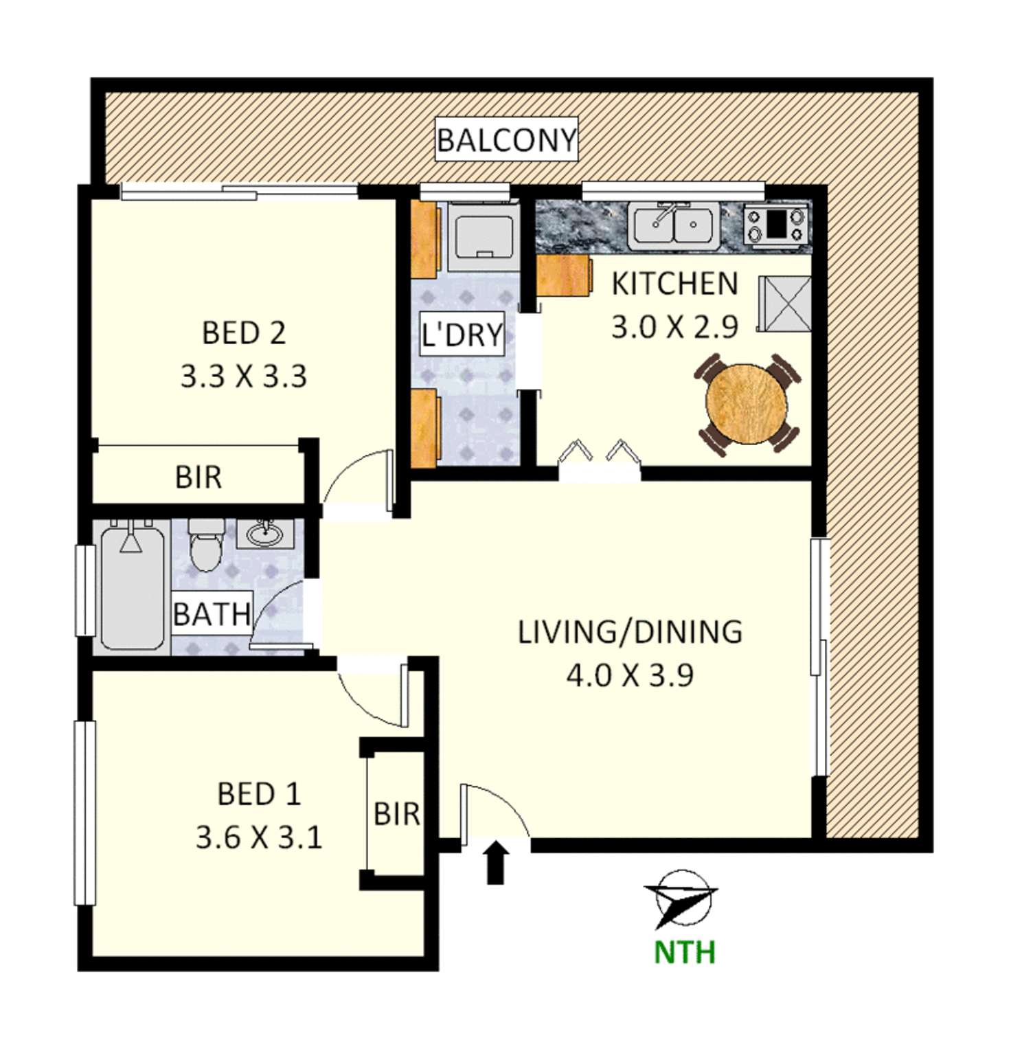 Floorplan of Homely apartment listing, 2/134 Croydon Avenue, Croydon Park NSW 2133