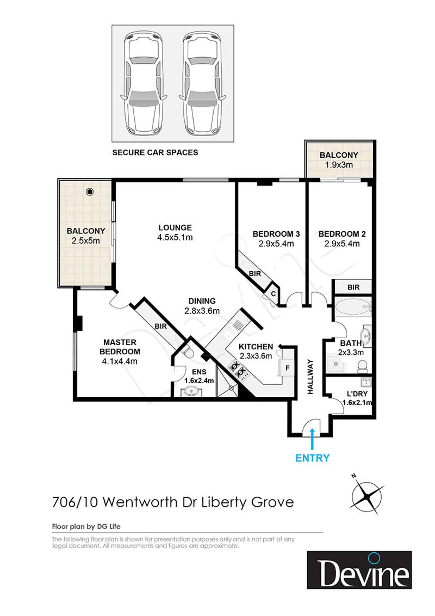Floorplan of Homely apartment listing, 706/10 Wentworth Drive, Liberty Grove NSW 2138