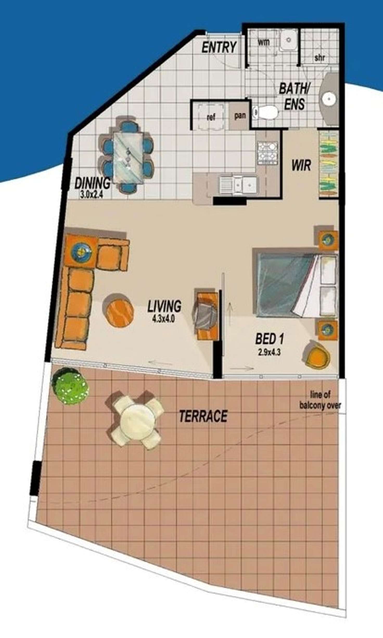 Floorplan of Homely unit listing, 102/8 Land Street, Toowong QLD 4066