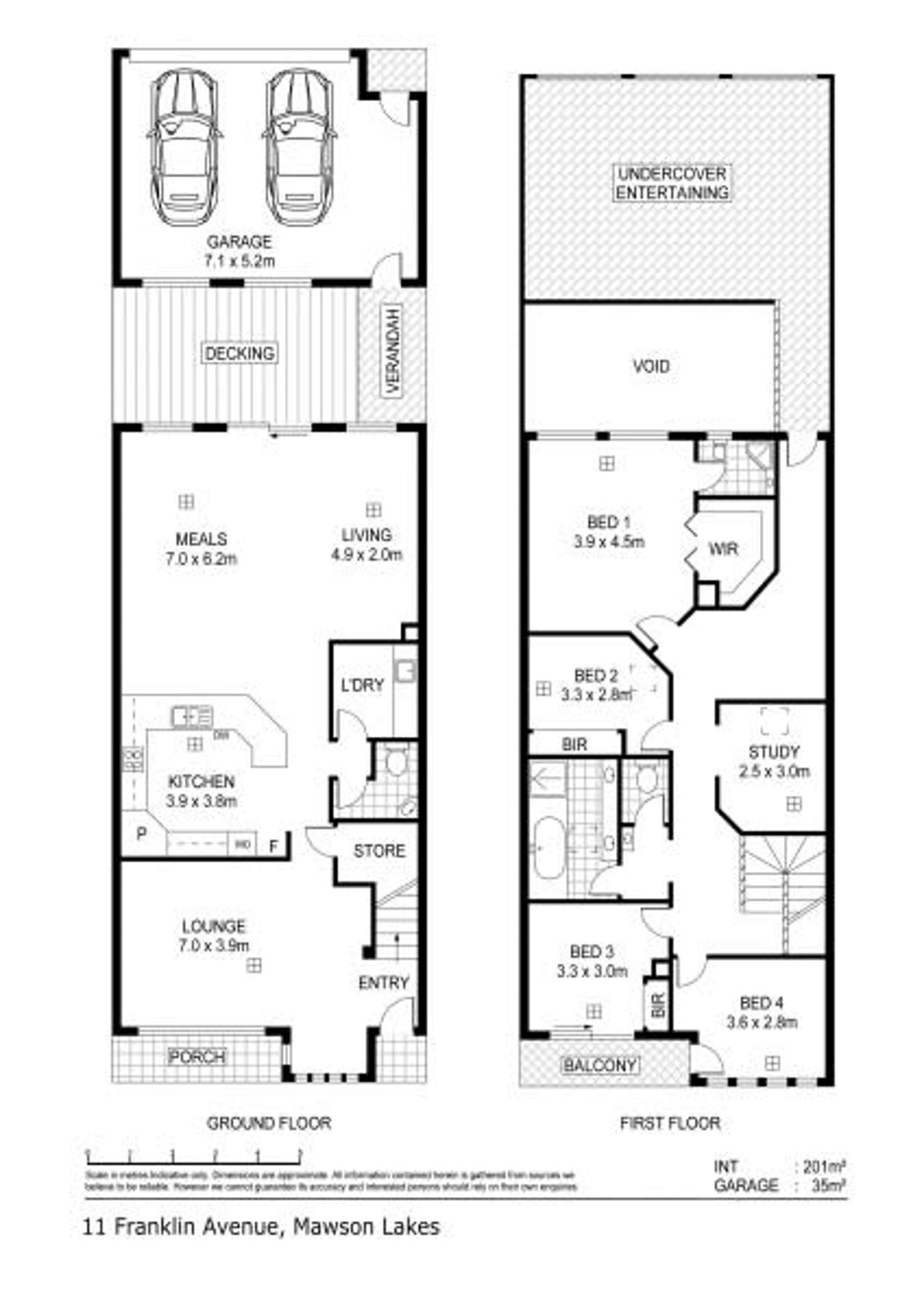 Floorplan of Homely apartment listing, 11 Franklin Avenue, Mawson Lakes SA 5095