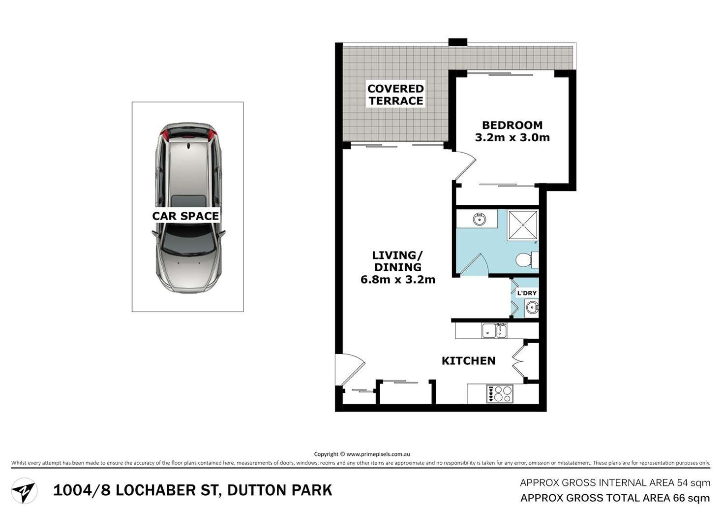 Floorplan of Homely unit listing, 1004/8 Lochaber St, Dutton Park QLD 4102