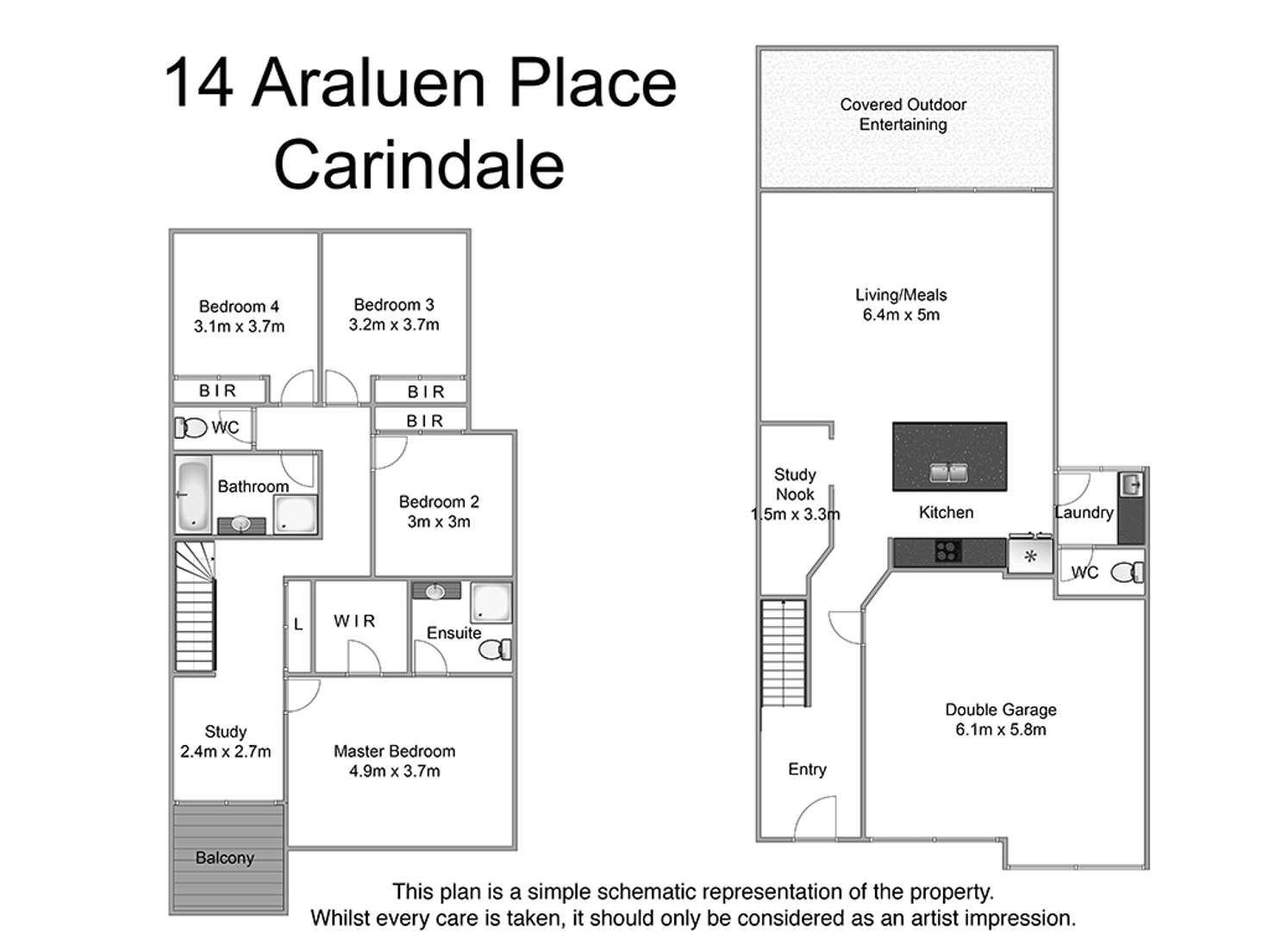 Floorplan of Homely house listing, 14 Araluen Street, Carindale QLD 4152