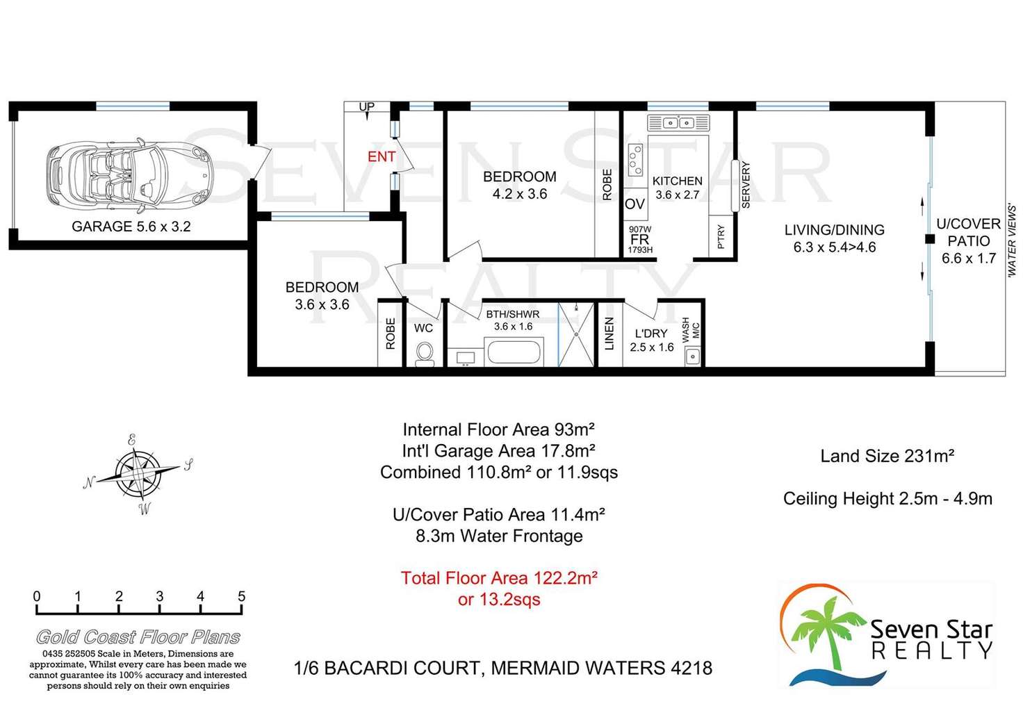Floorplan of Homely unit listing, 1/6 Bacardi Court, Mermaid Waters QLD 4218