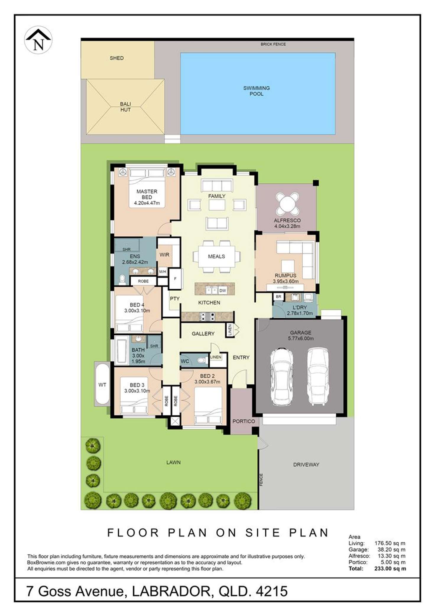 Floorplan of Homely house listing, 7 Goss Avenue, Labrador QLD 4215