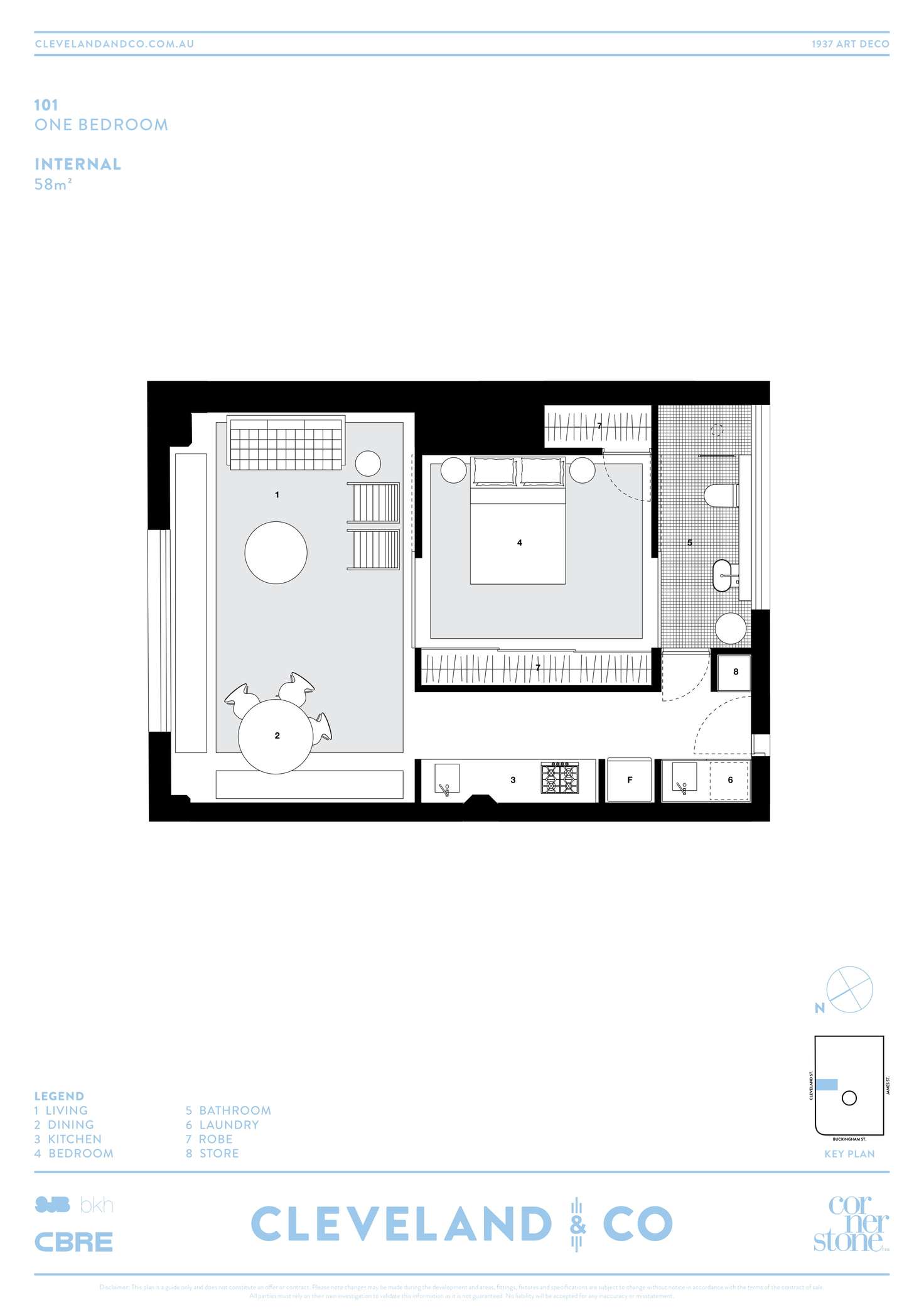 Floorplan of Homely apartment listing, 101/1A Great Buckingham Street, Redfern NSW 2016