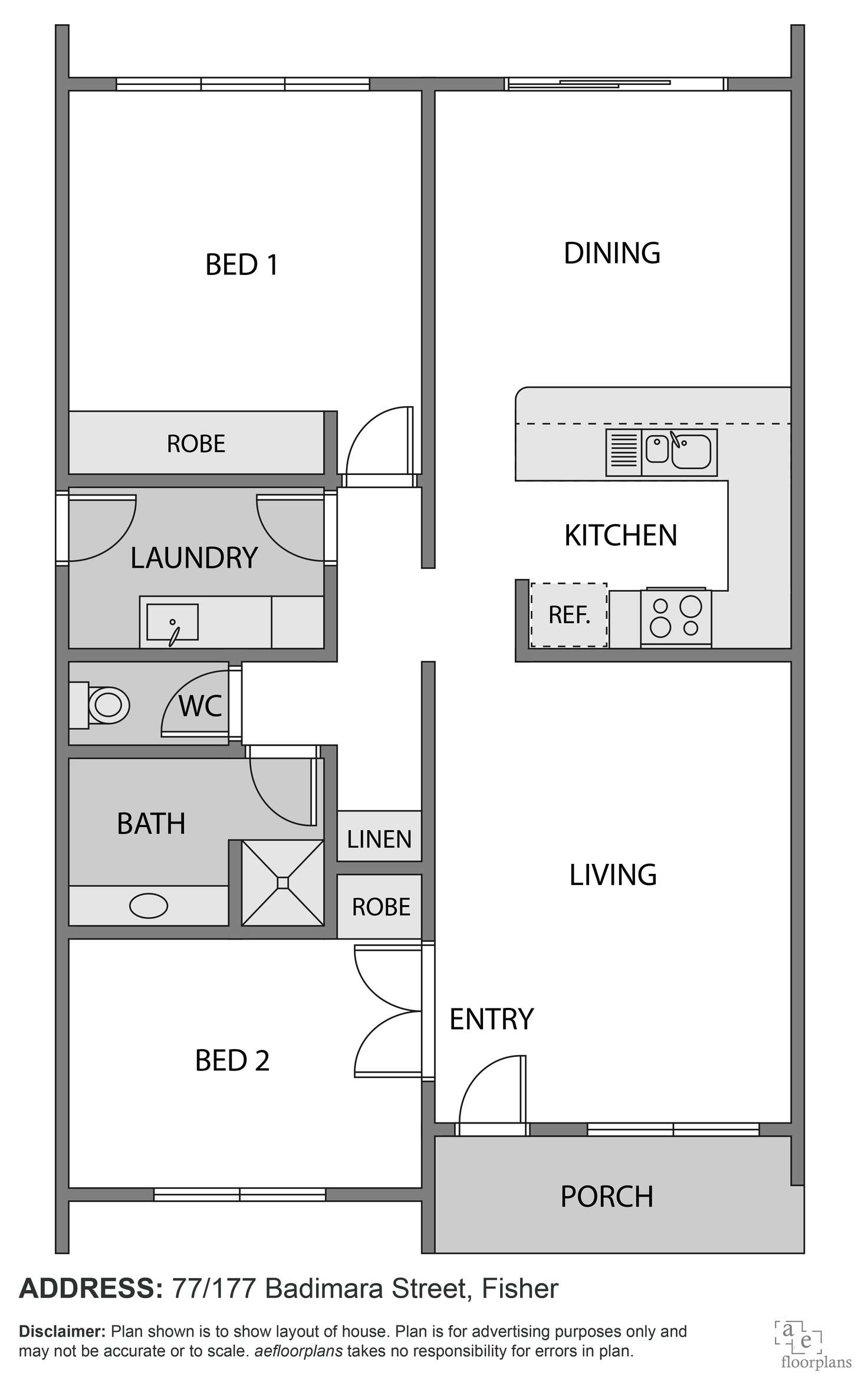 Floorplan of Homely other listing, 77/177 Badimara Street, Fisher ACT 2611